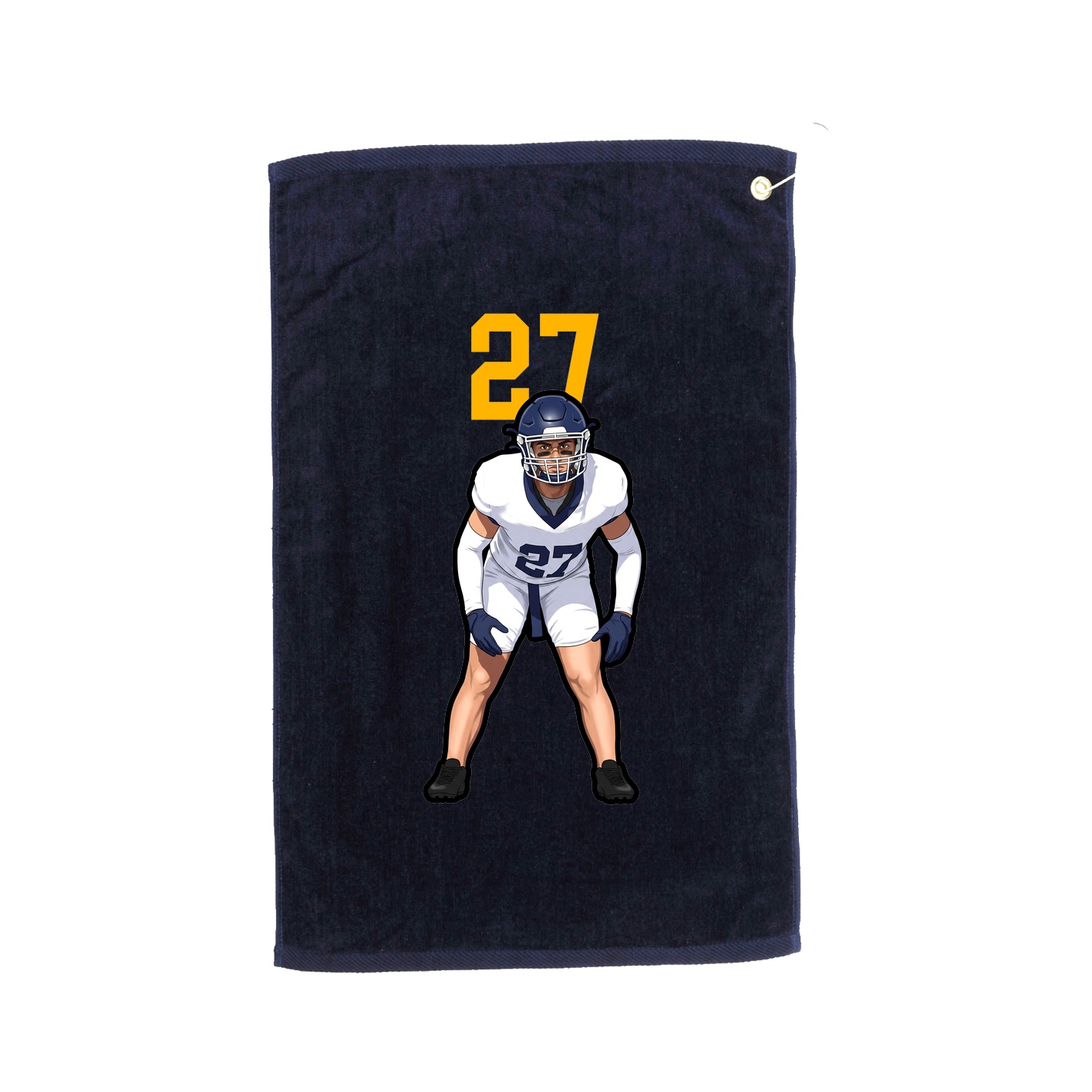 Golf Towel — Number Top in Navy