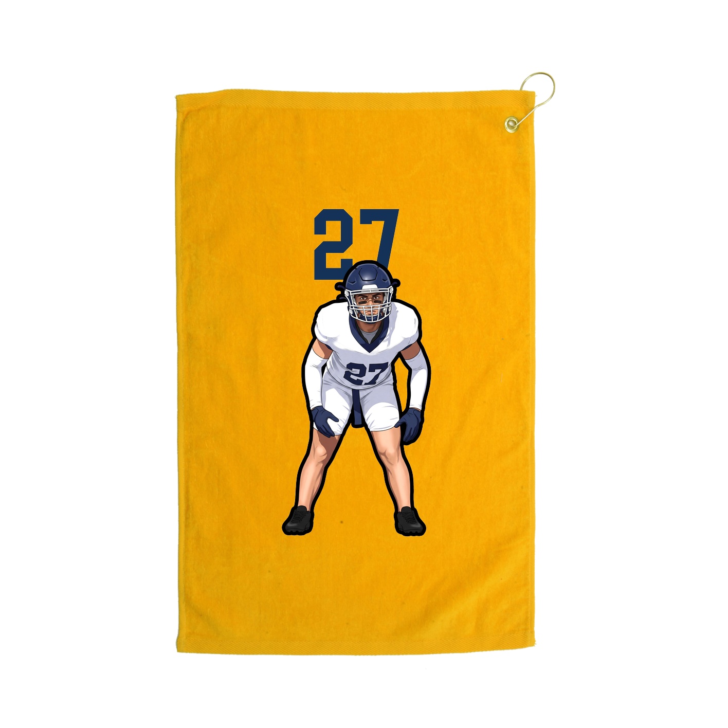 Golf Towel — Number Top in Gold