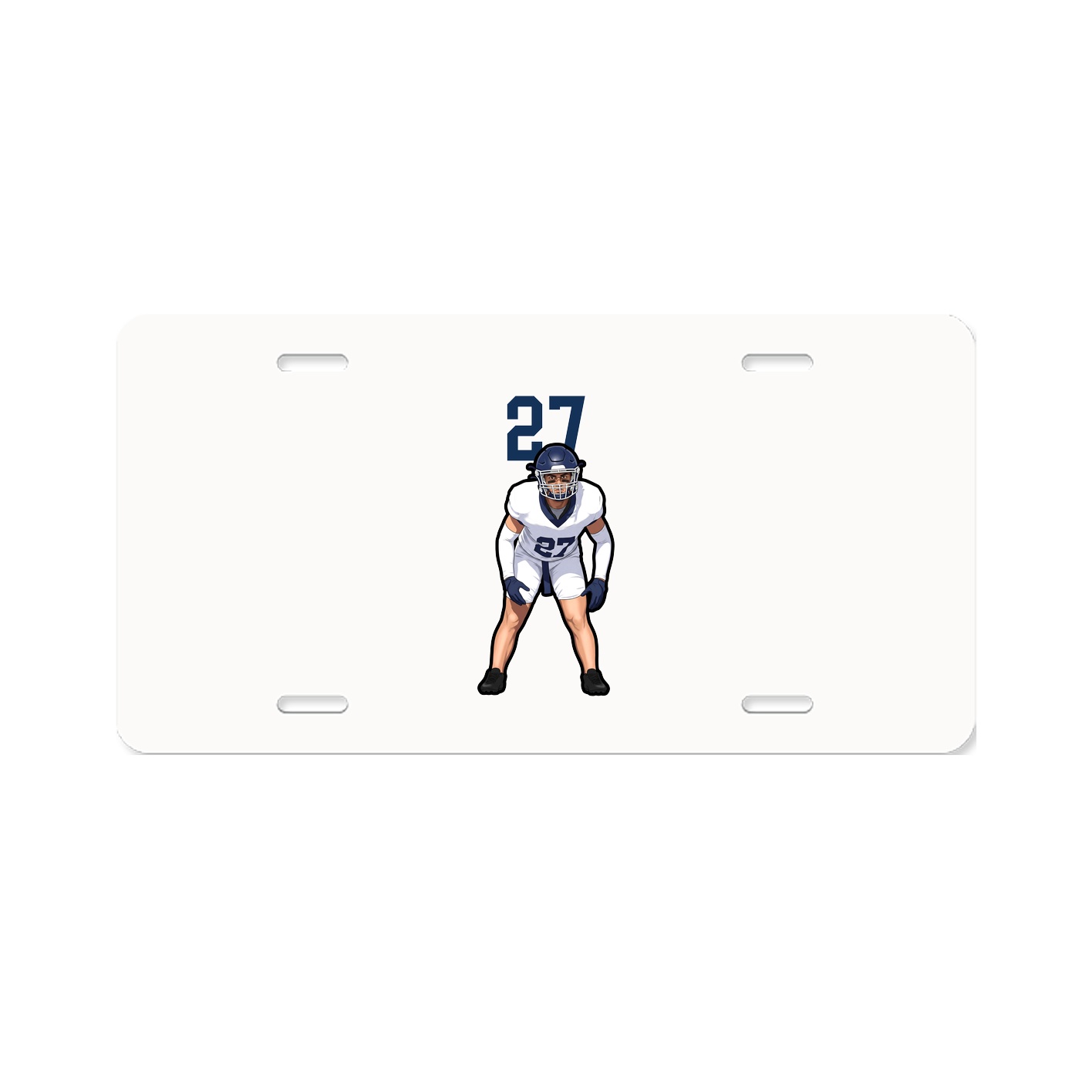 License Plate — Number Top in Classic