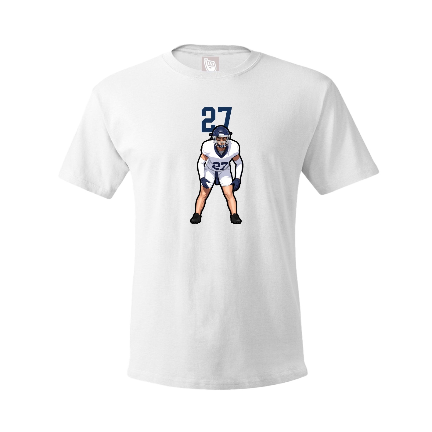 Youth Tee — Number Top in White