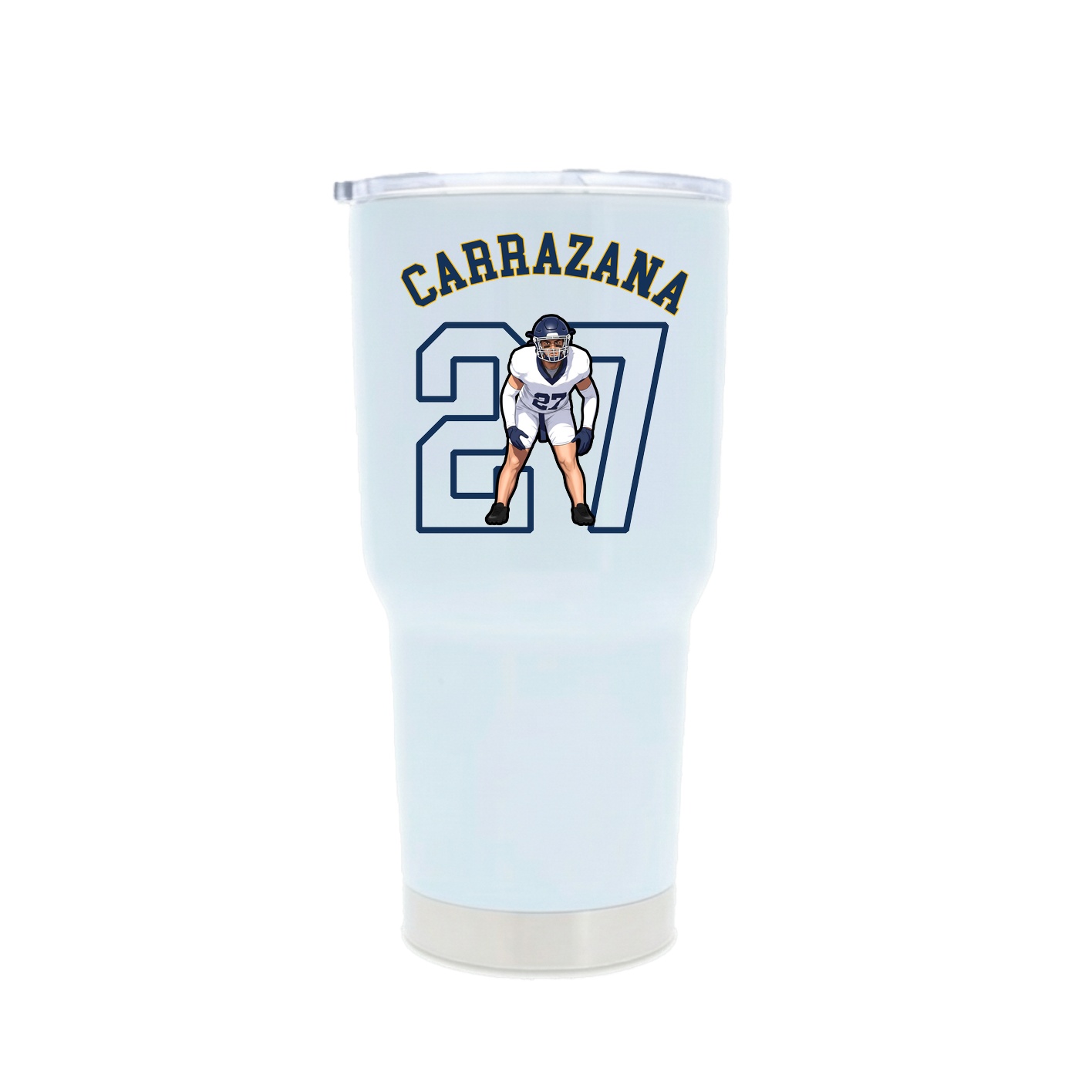 30oz Stainless Steel Tumbler — Shirsey Arch in White