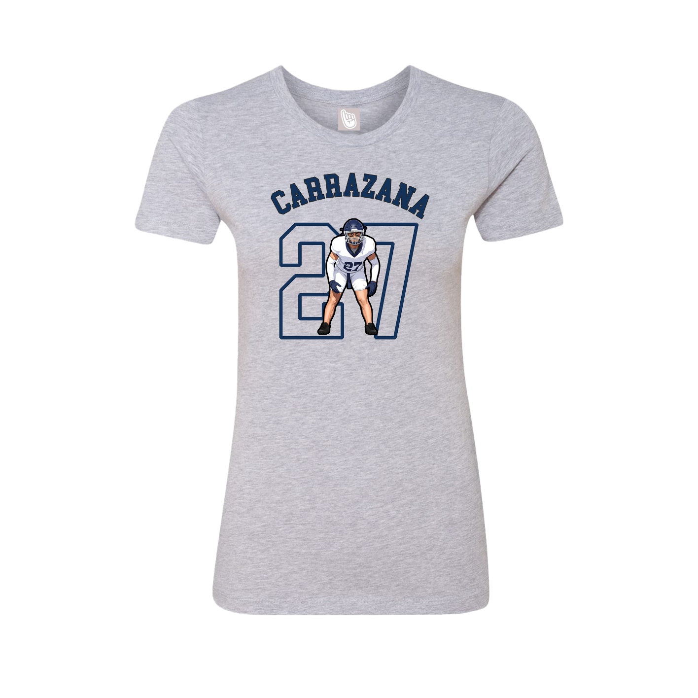 Fitted Women's Tee — Shirsey Arch in Grey