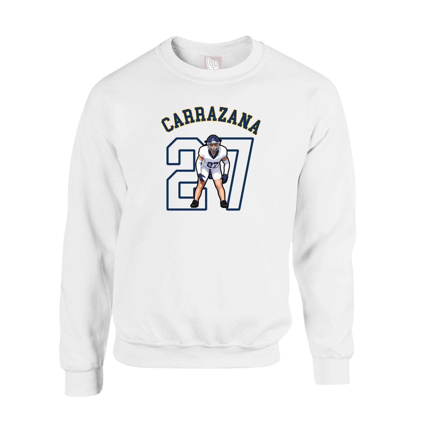 Fleece Crew — Shirsey Arch in White