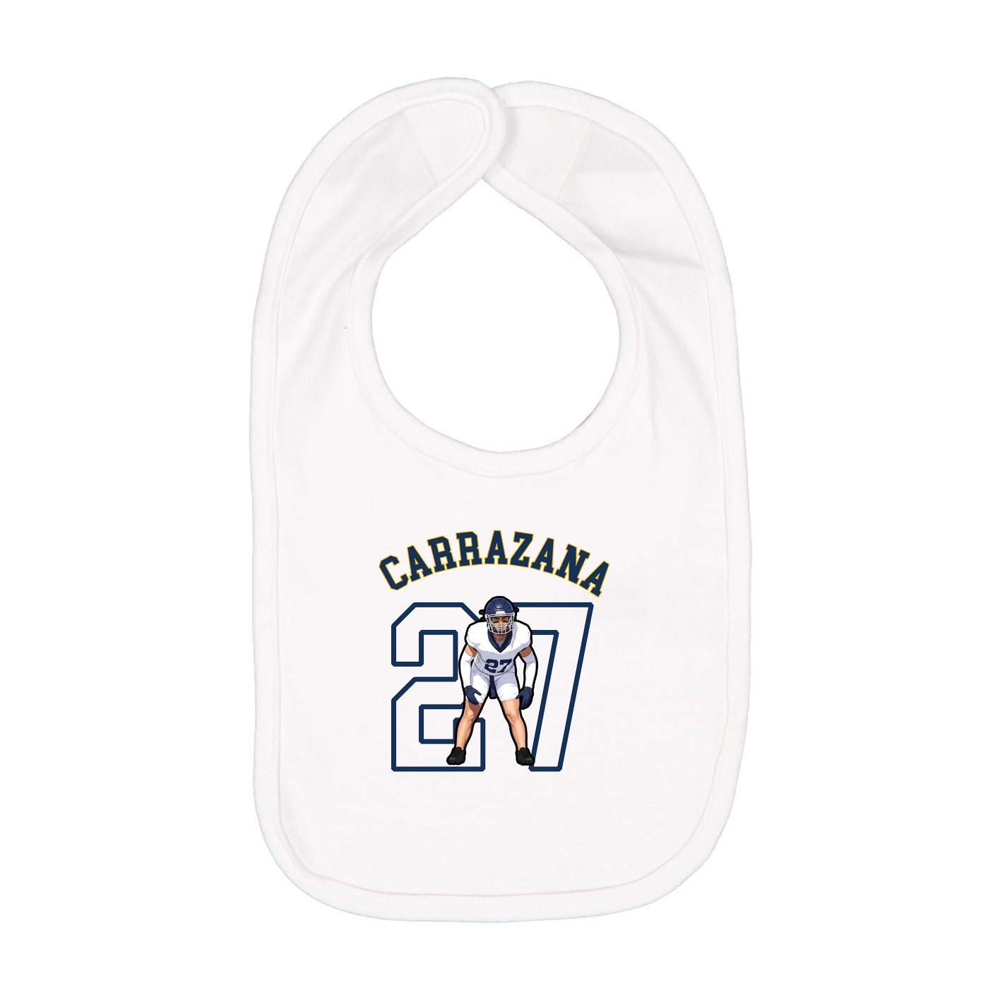 Infant Bib — Shirsey Arch in White