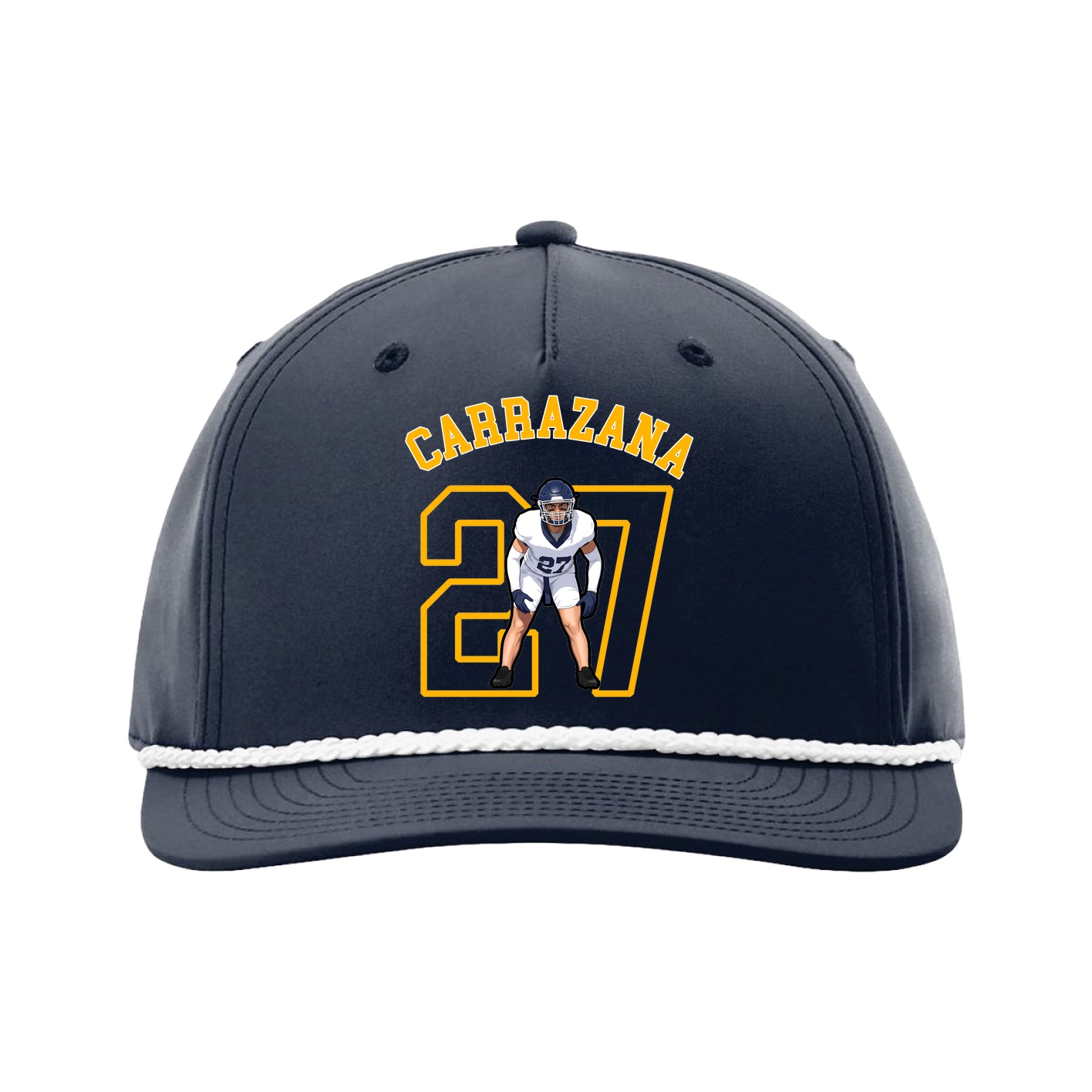 Five-Panel Classic Rope Cap — Shirsey Arch in Navy