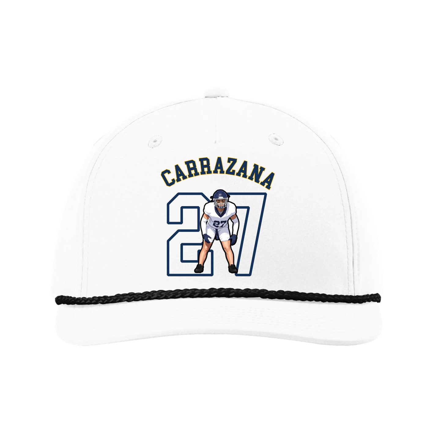Five-Panel Classic Rope Cap — Shirsey Arch in White