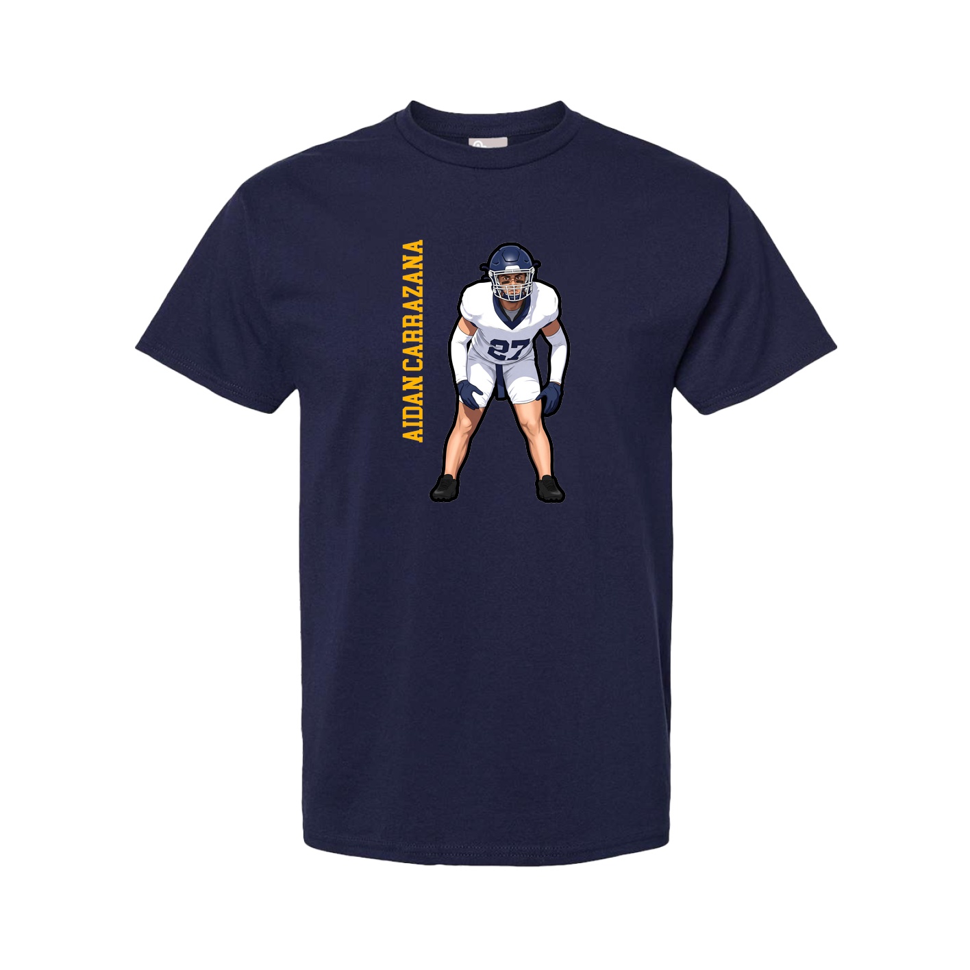Youth Tee — Name Vertical in Navy