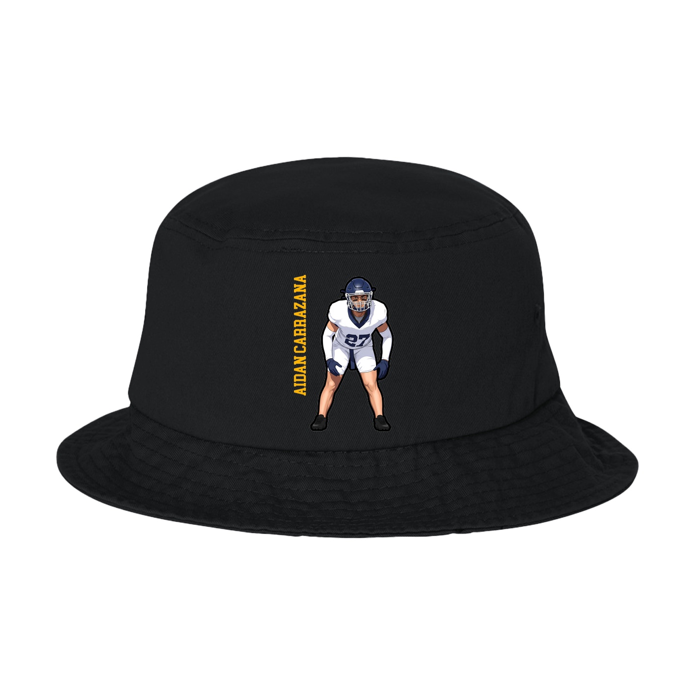Bucket Cap — Name Vertical in Black