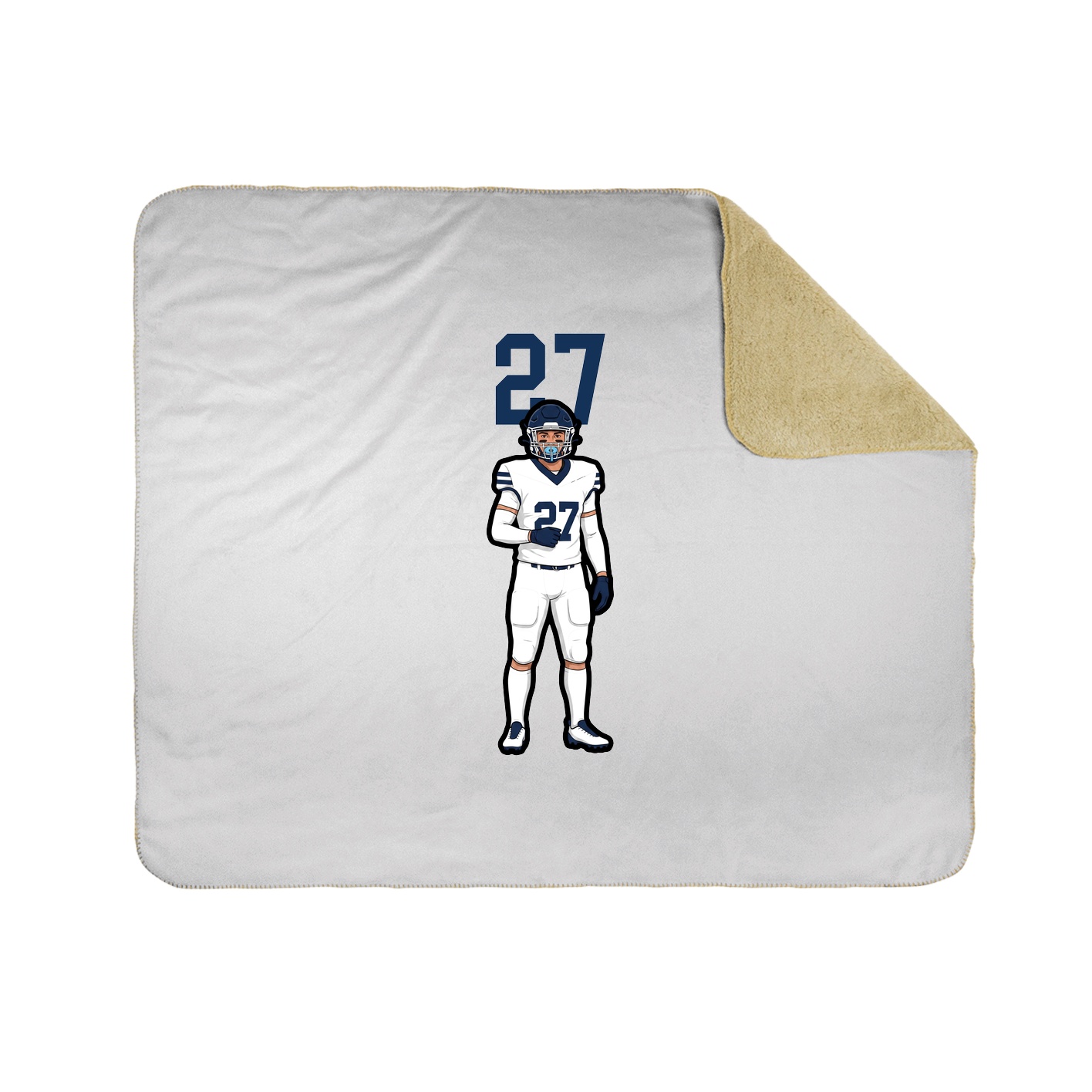Throw Blanket — Number Top in White
