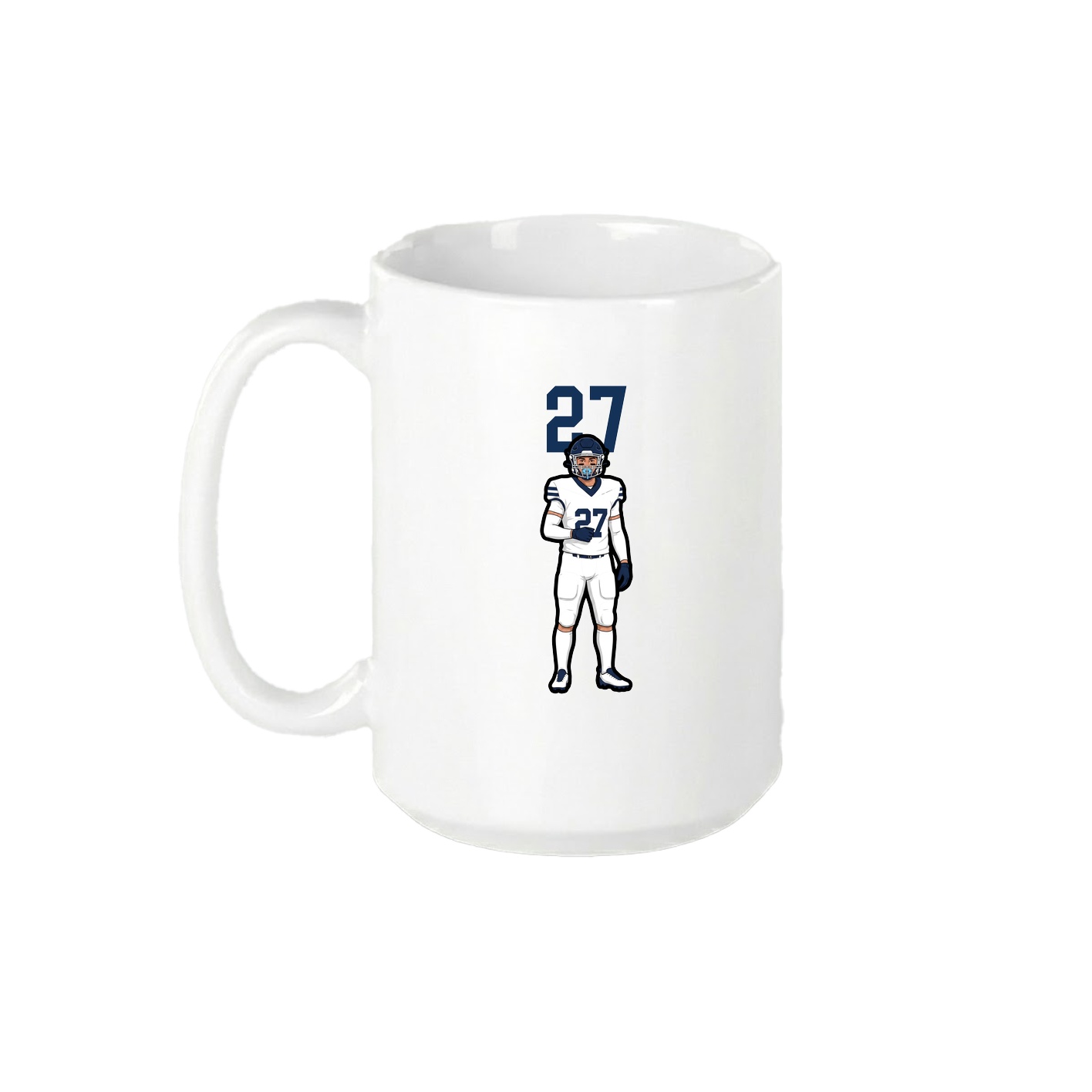 15oz Coffee Mug — Number Top in White