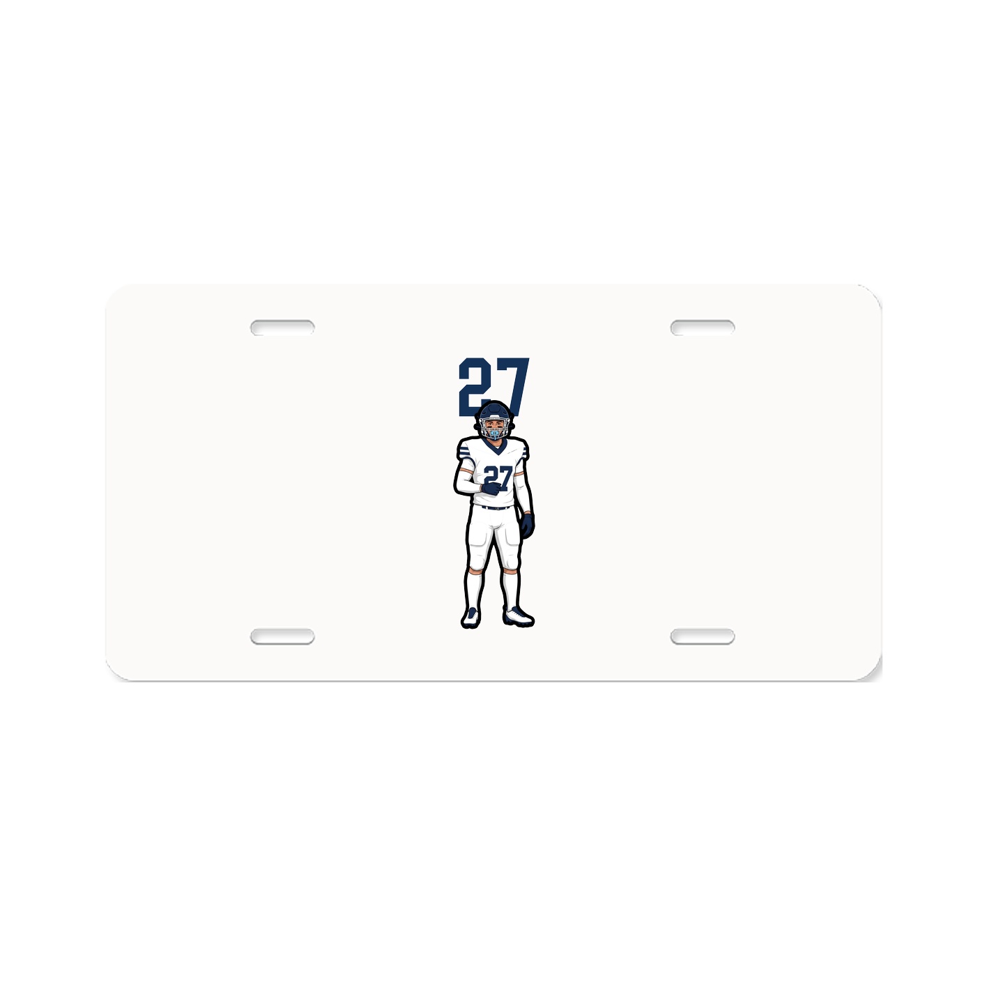 License Plate — Number Top in Classic