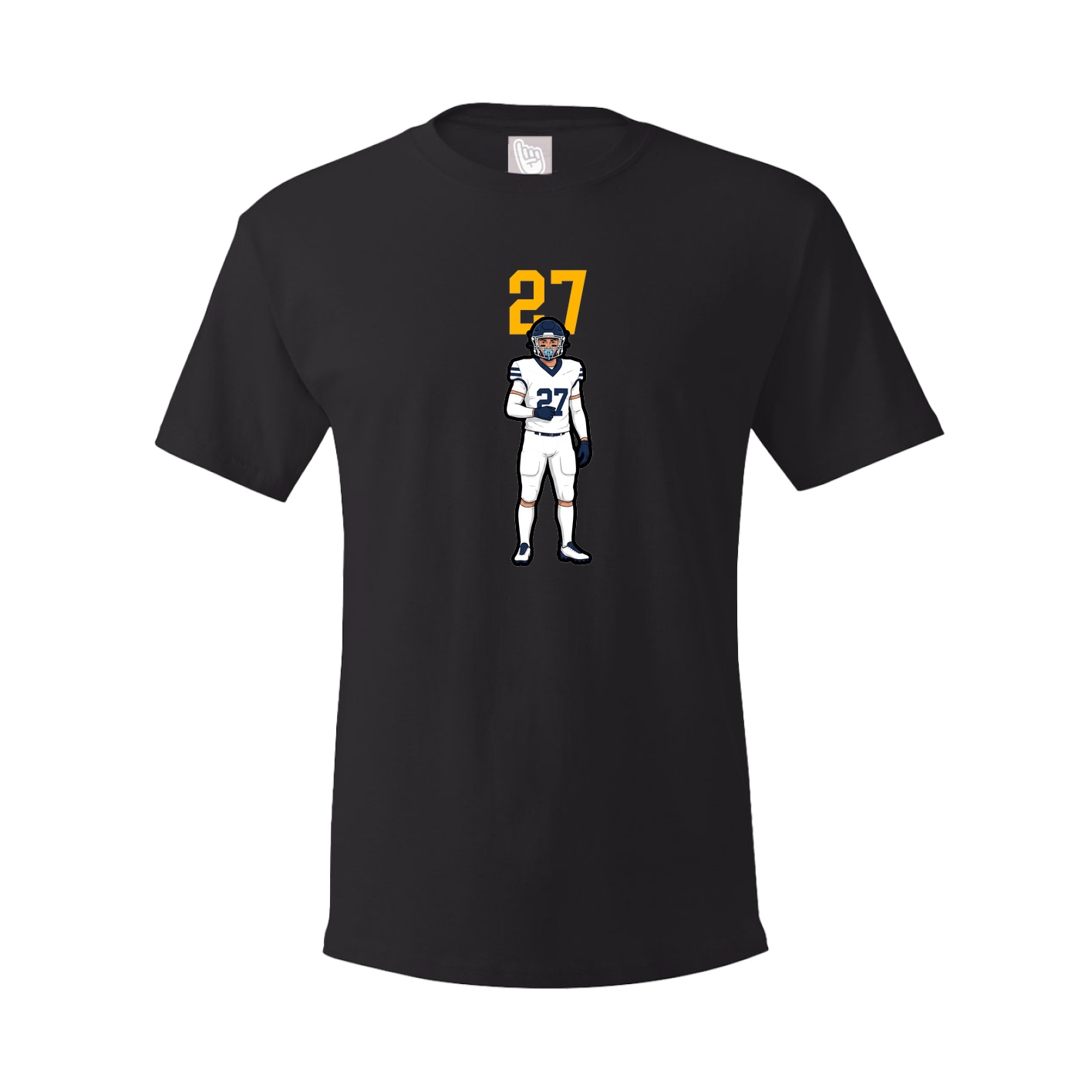 Youth Tee — Number Top in Black