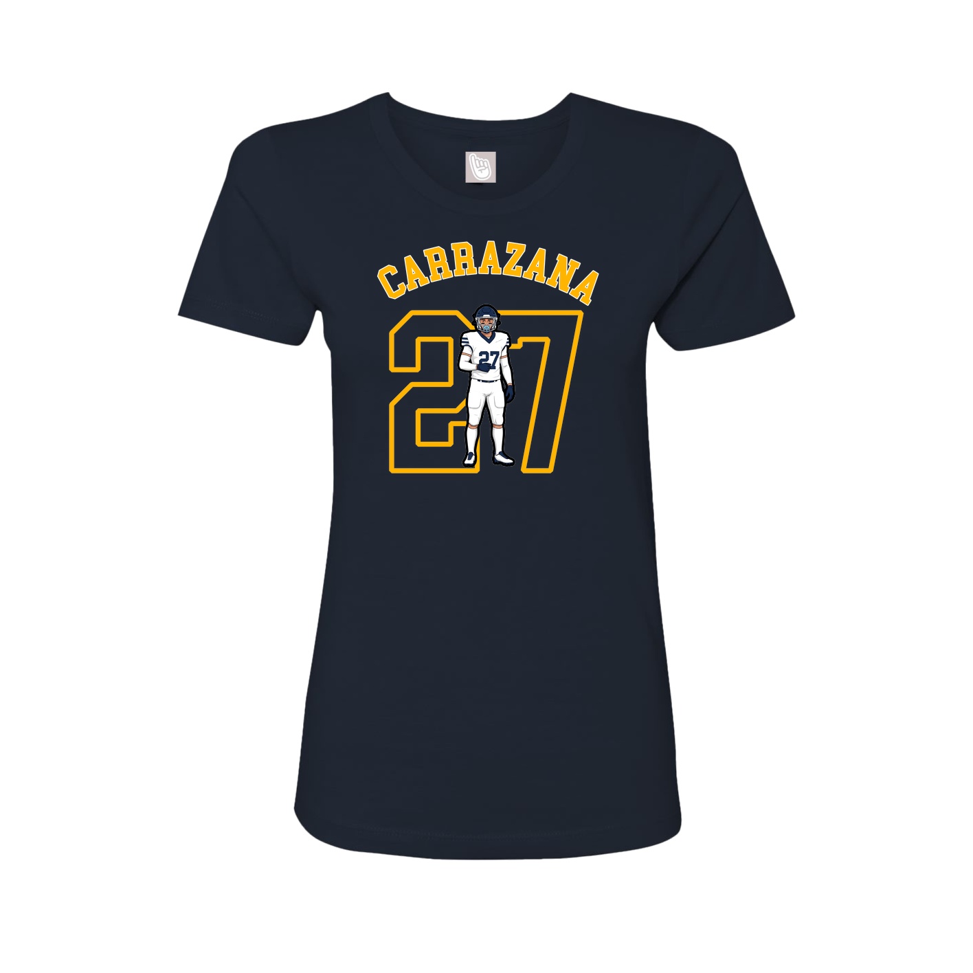 Fitted Women's Tee — Shirsey Arch in Navy