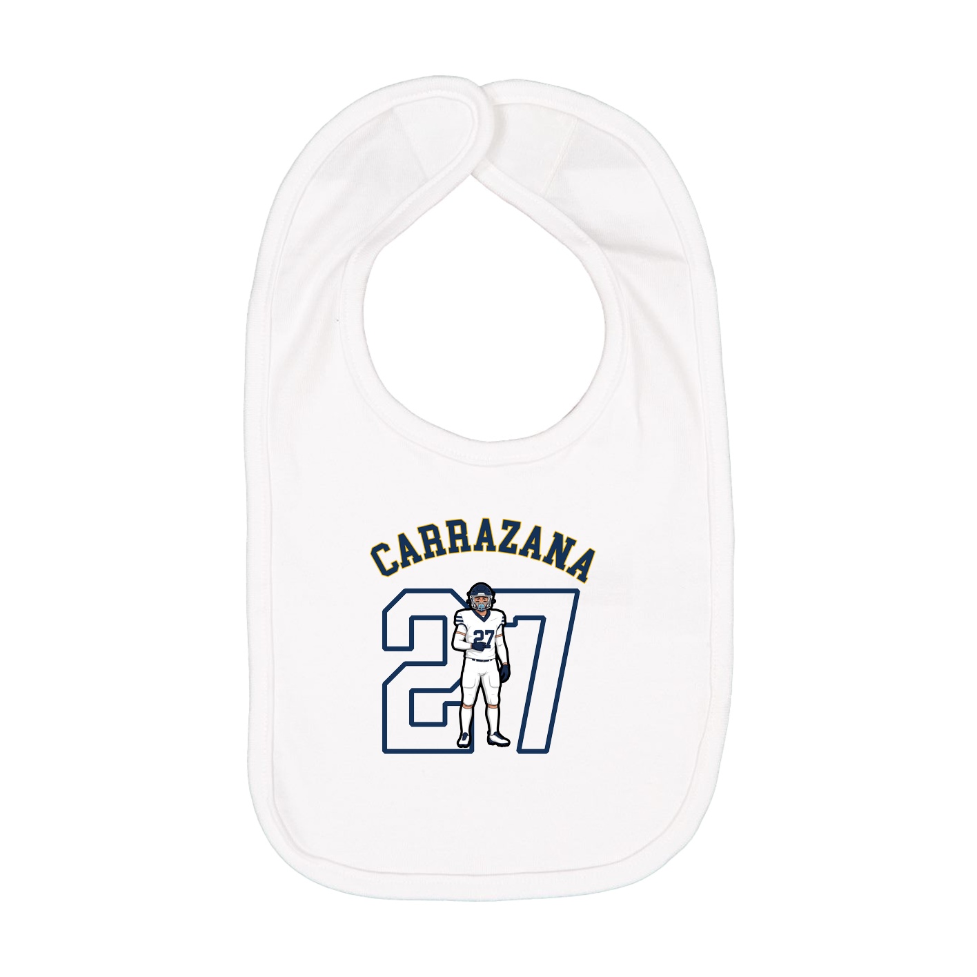 Infant Bib — Shirsey Arch in White