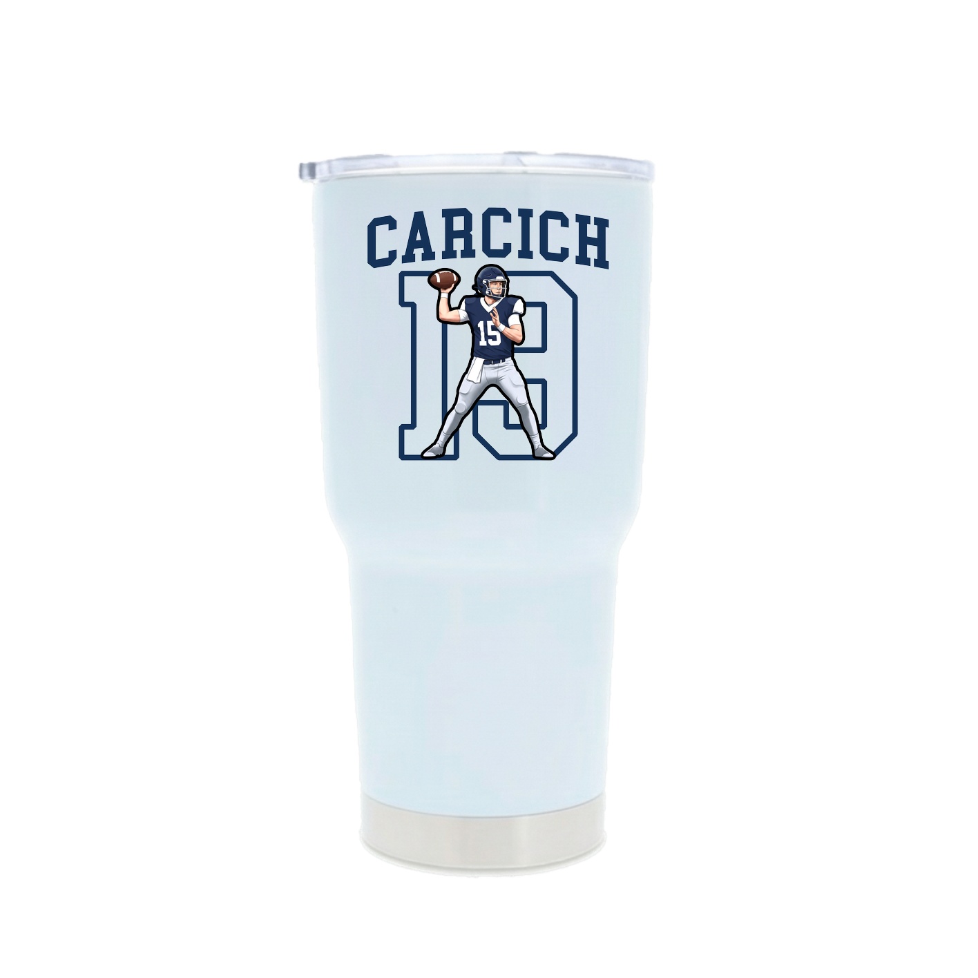 30oz Stainless Steel Tumbler — Shirsey in White