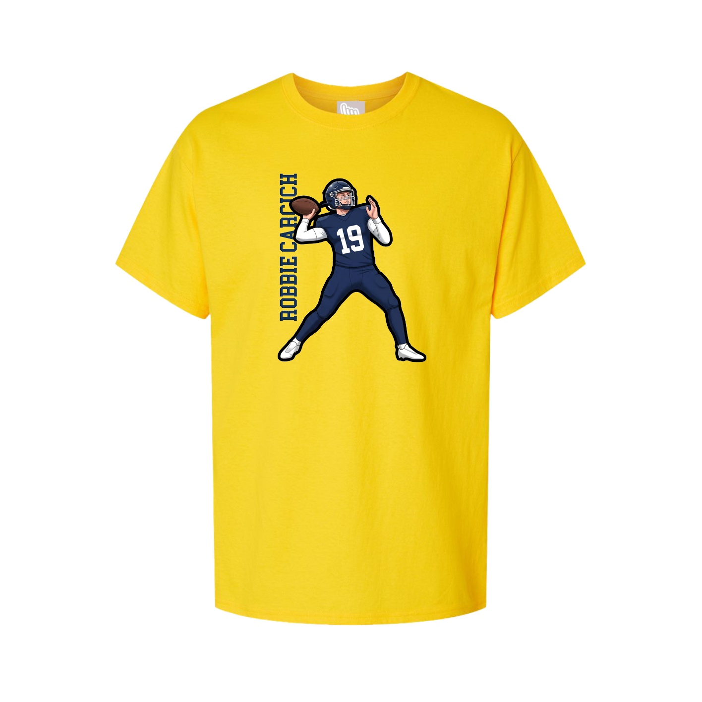 Youth Tee — Name Vertical in Gold