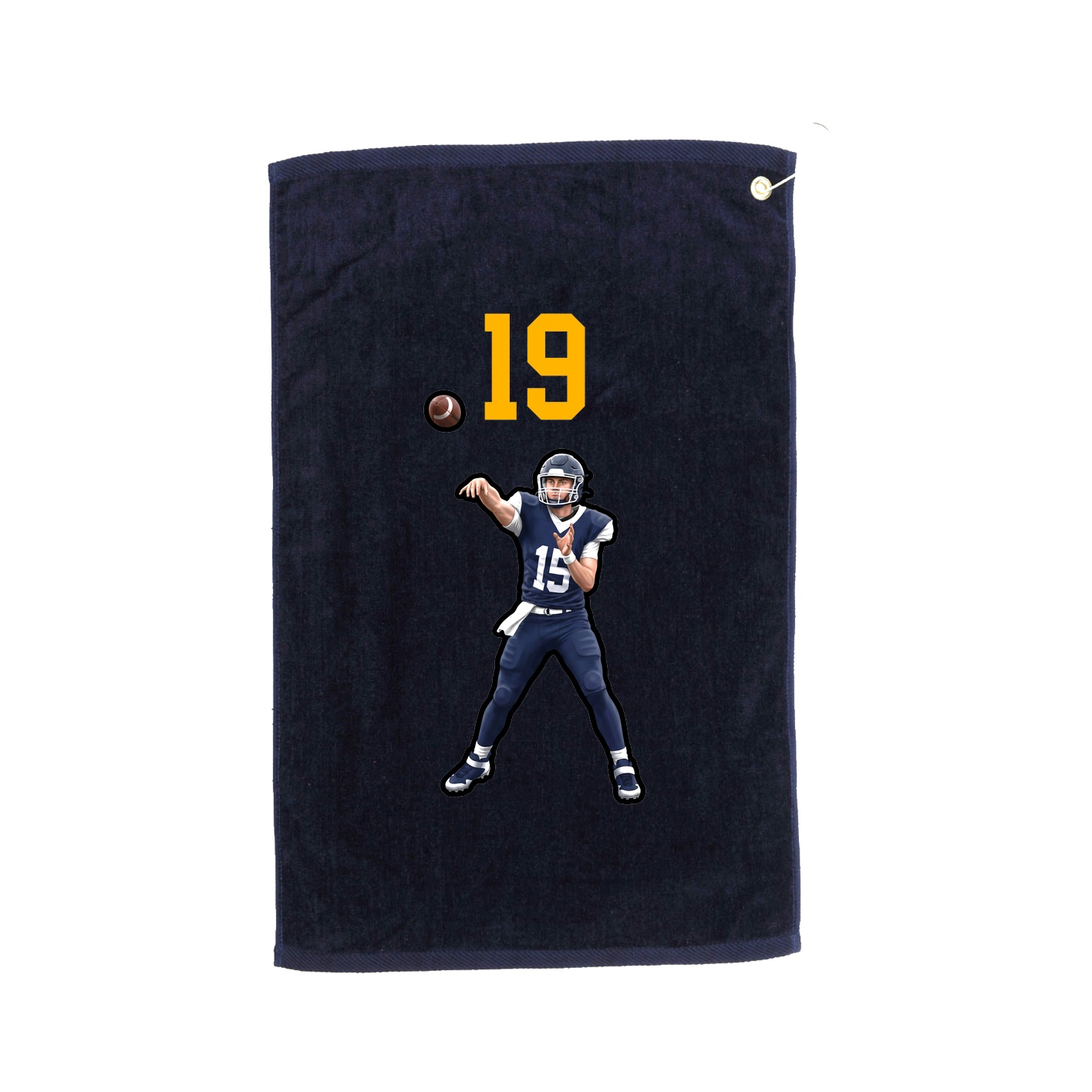 Golf Towel — Number Top in Navy
