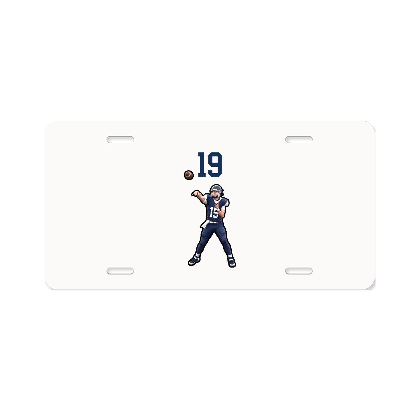 License Plate — Number Top in Classic