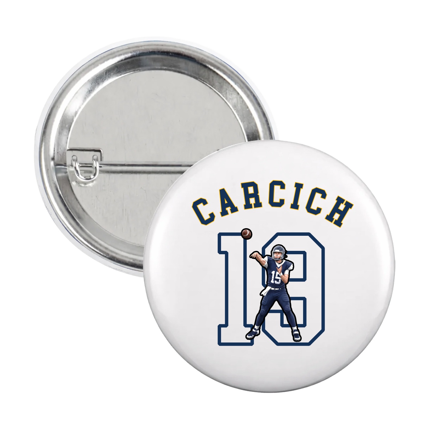 Game Day Button — Shirsey Arch in White