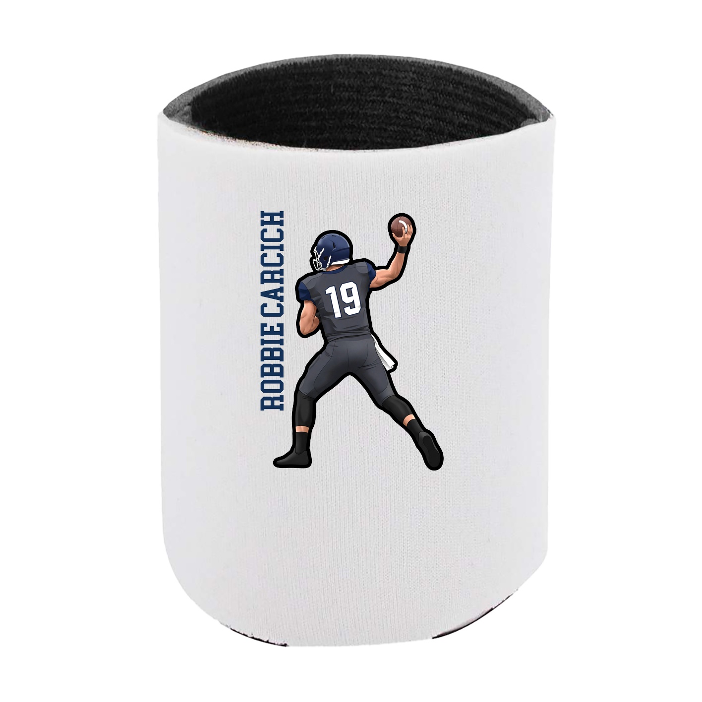 Can Holder — Name Vertical in White