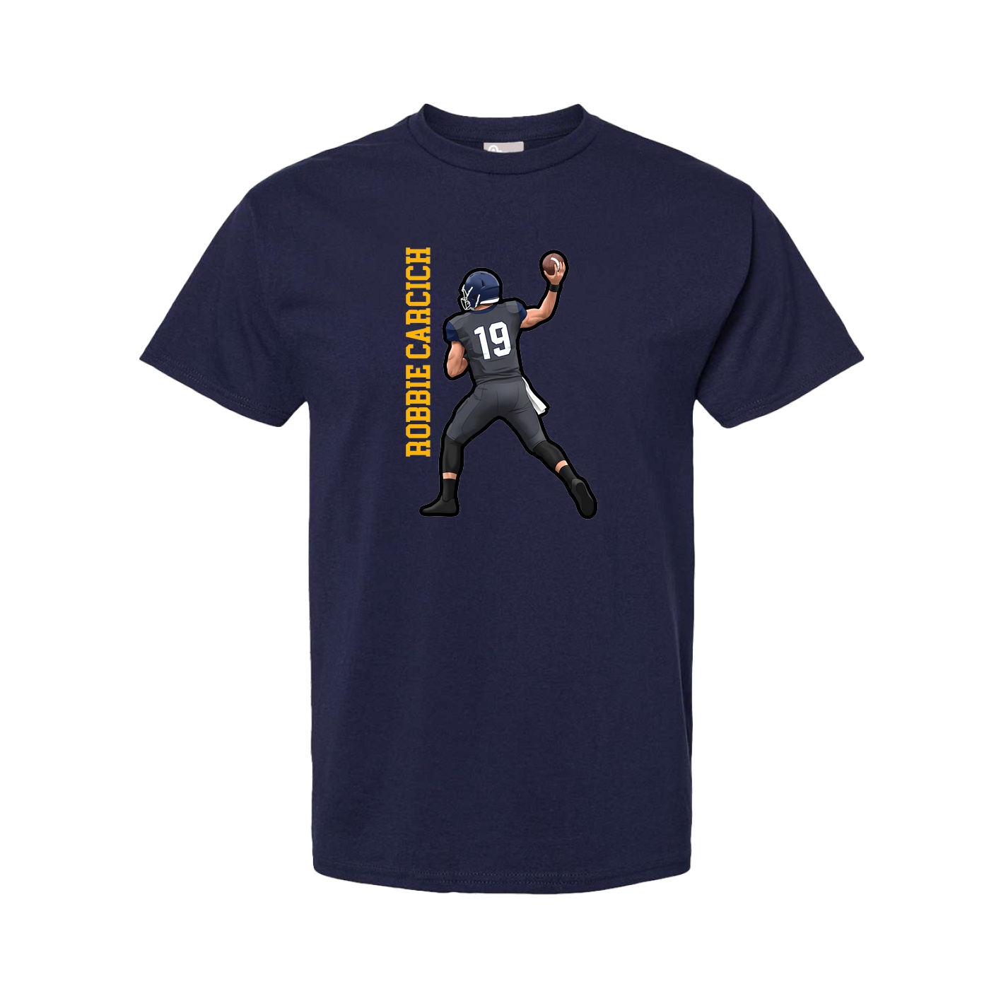 Tee — Name Vertical in Navy