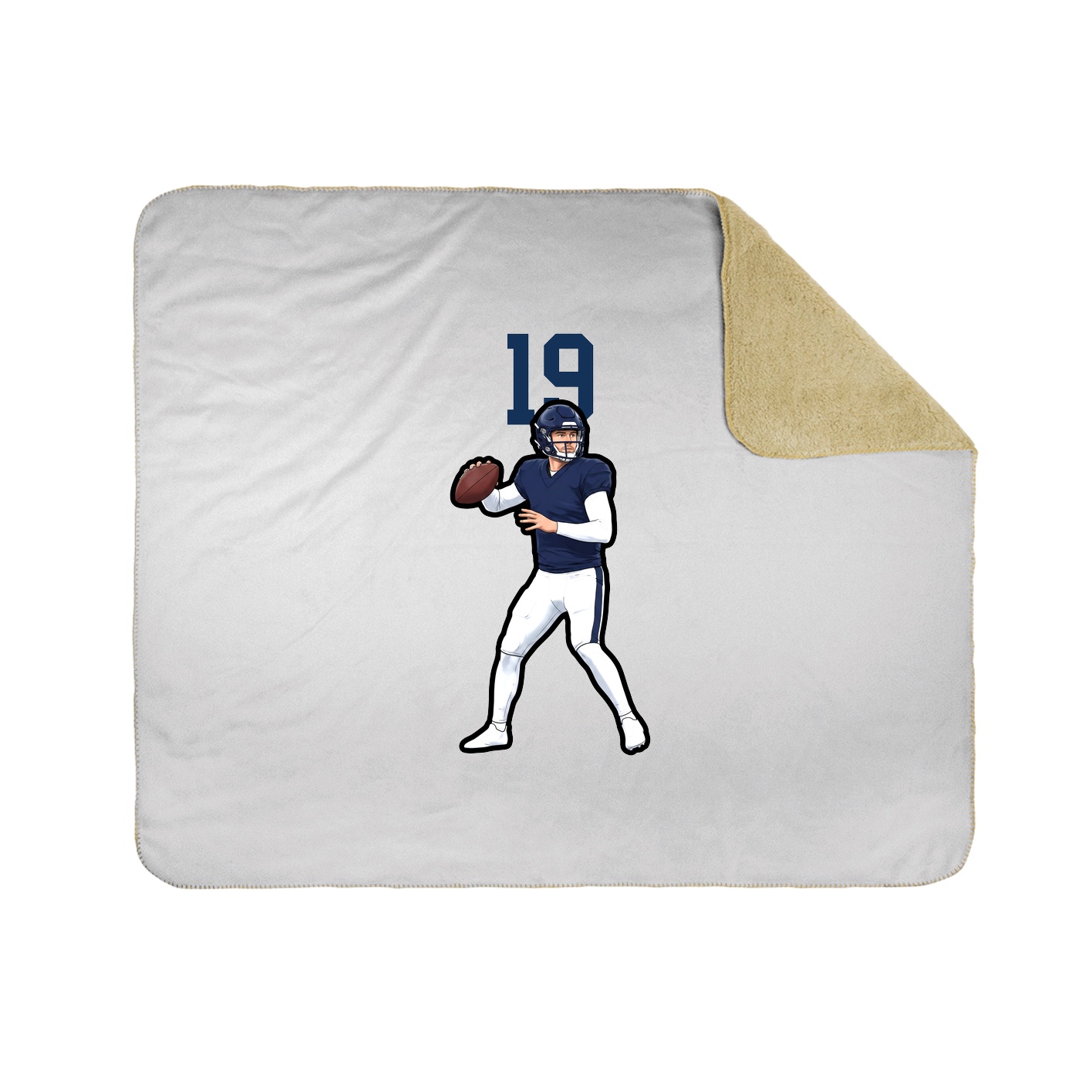 Throw Blanket — Number Top in White