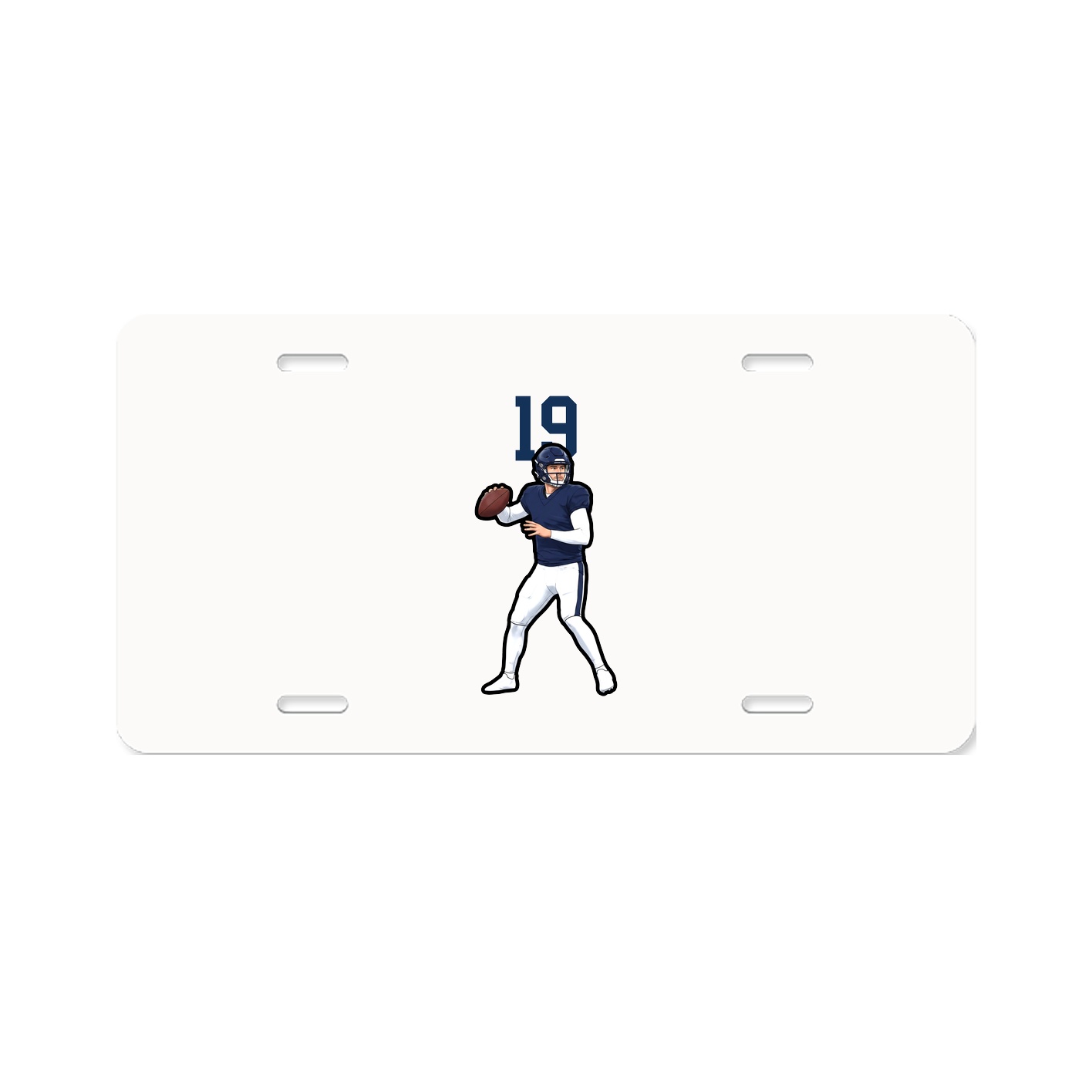 License Plate — Number Top in Classic