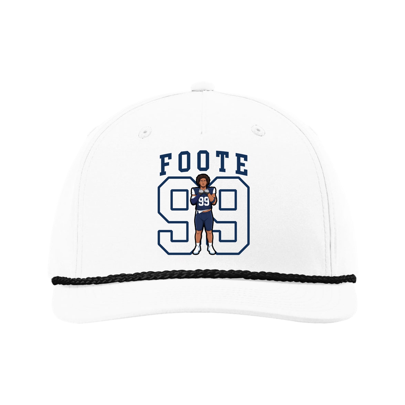 Five-Panel Classic Rope Cap — Shirsey in White