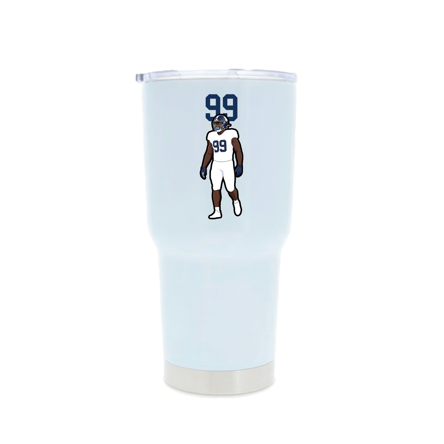 30oz Stainless Steel Tumbler — Number Top in White