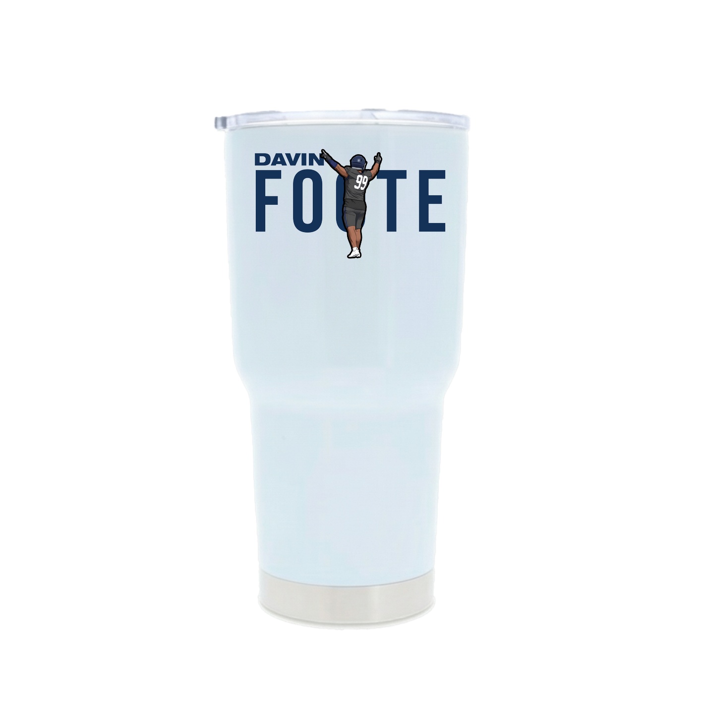 30oz Stainless Steel Tumbler — Player Name in White