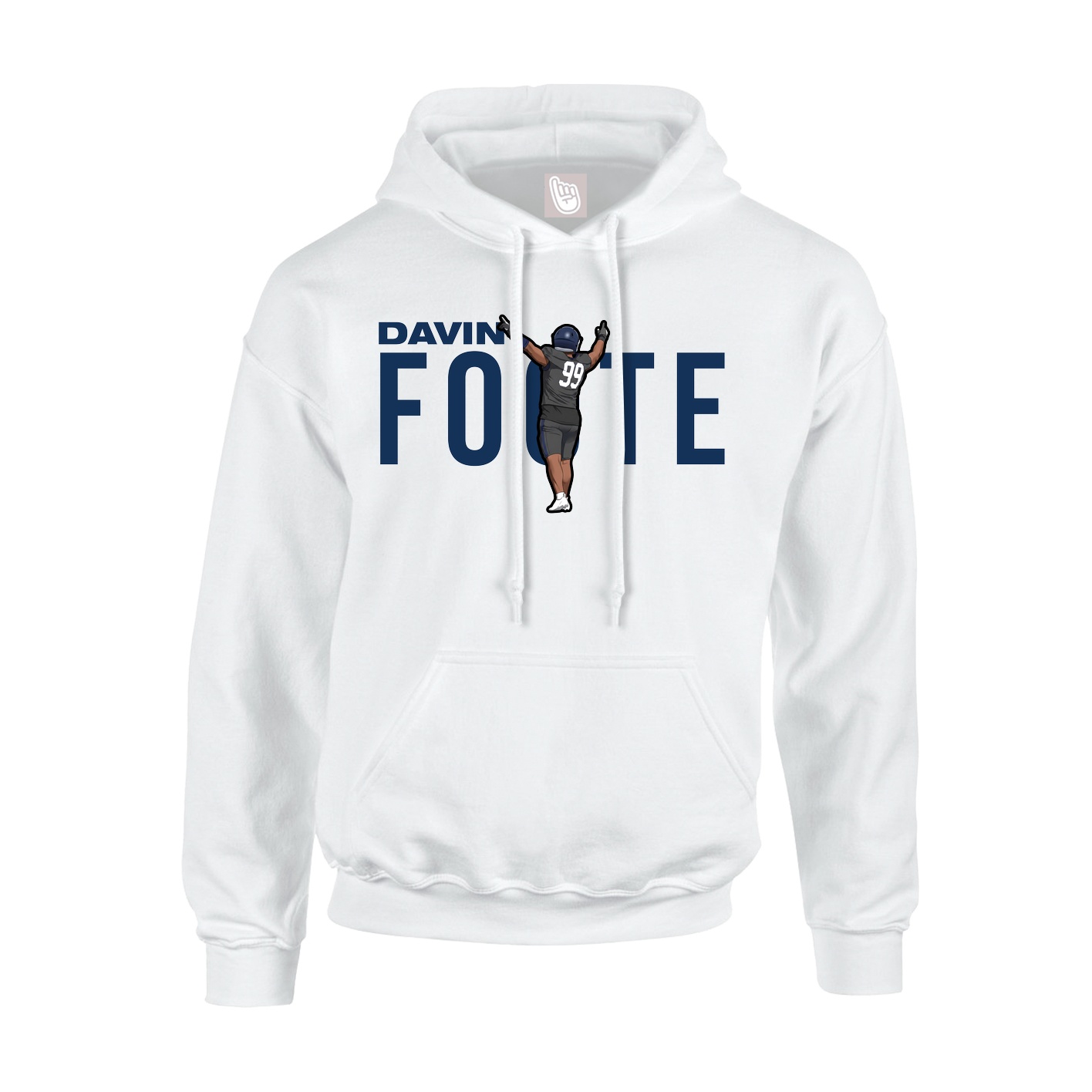 Youth Hoodie — Player Name in White