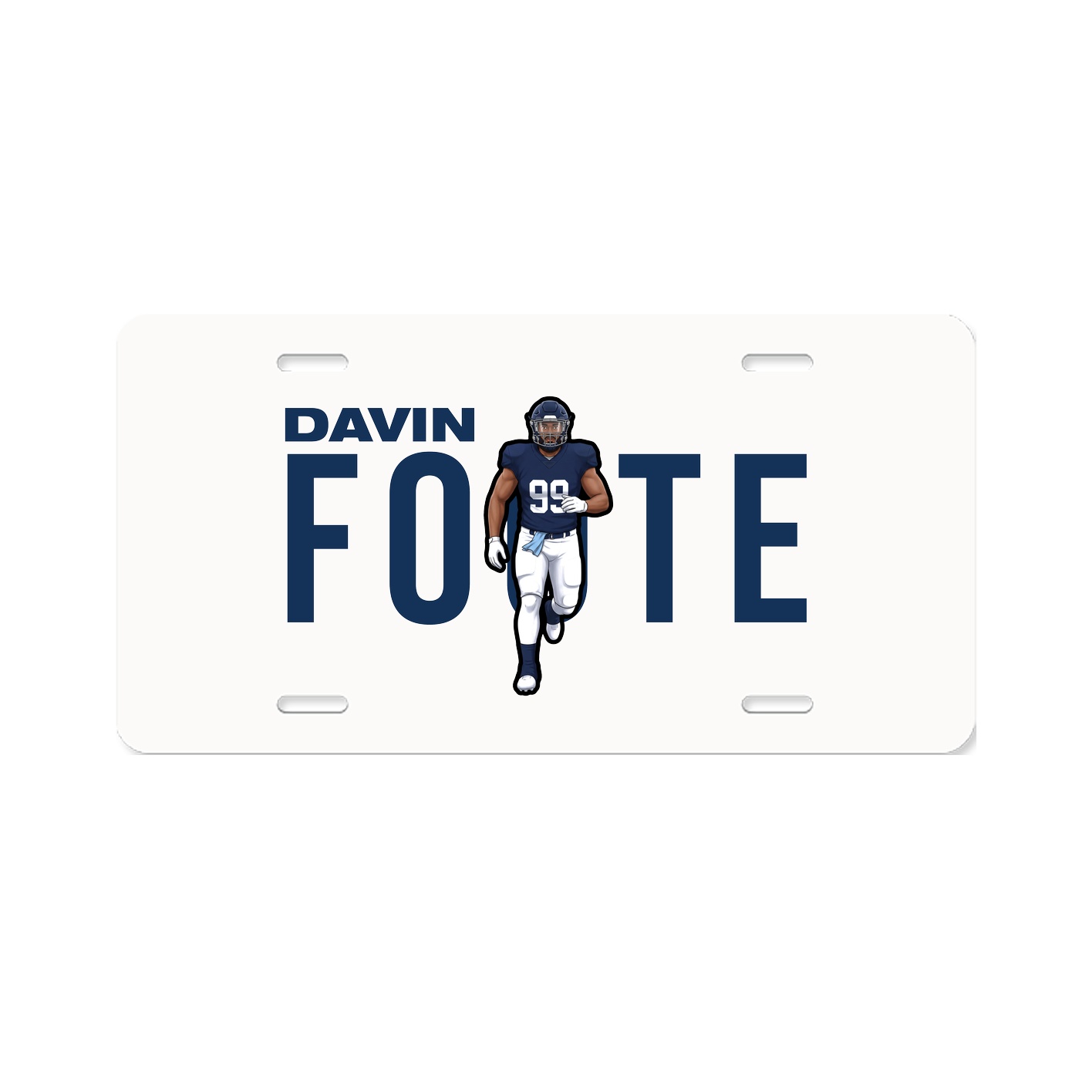 License Plate — Player Name in Classic
