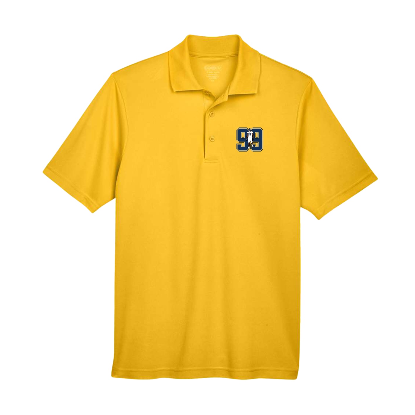 Performance Polo — Number in Gold