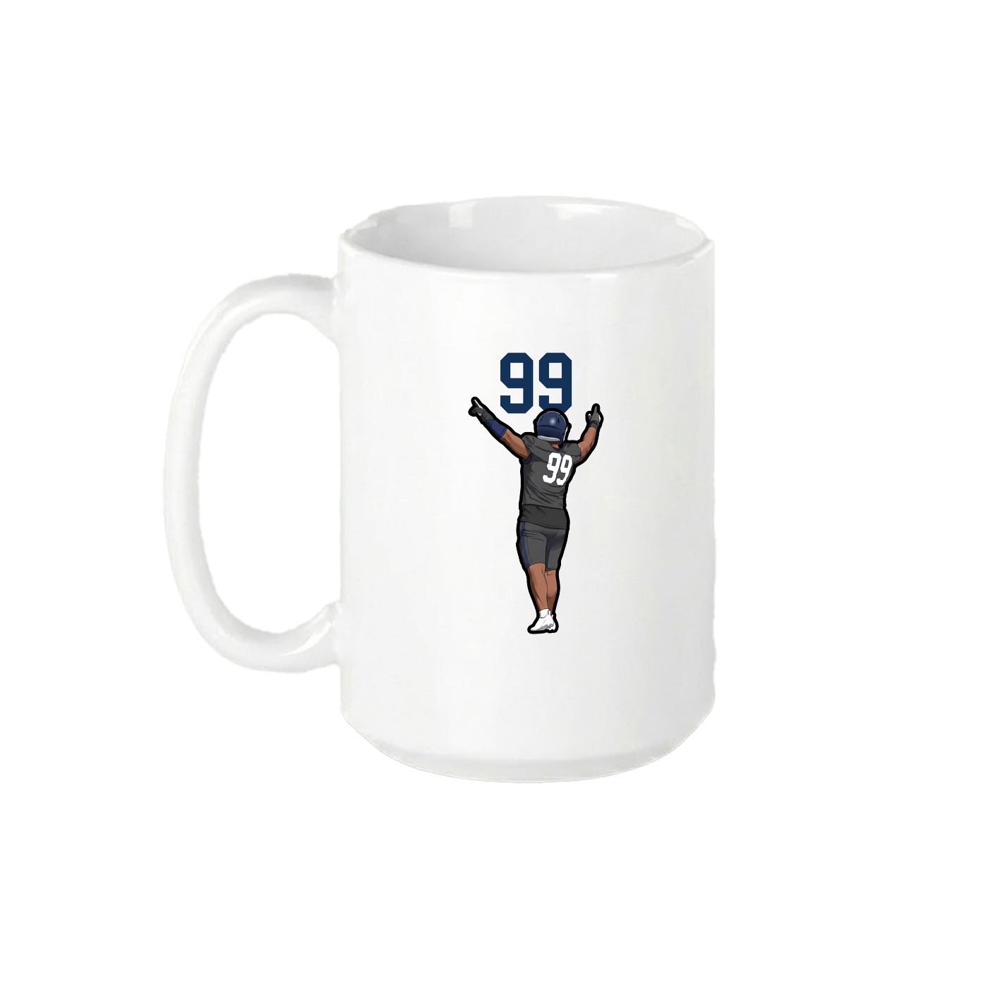 15oz Coffee Mug — Number Top in White