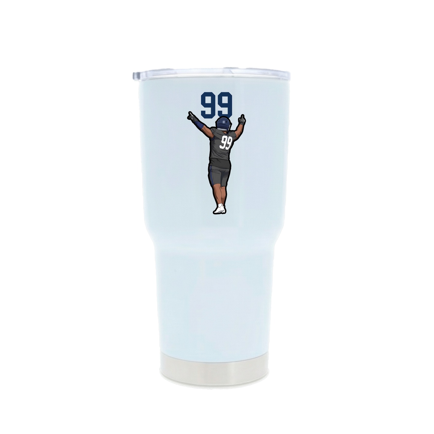 30oz Stainless Steel Tumbler — Number Top in White
