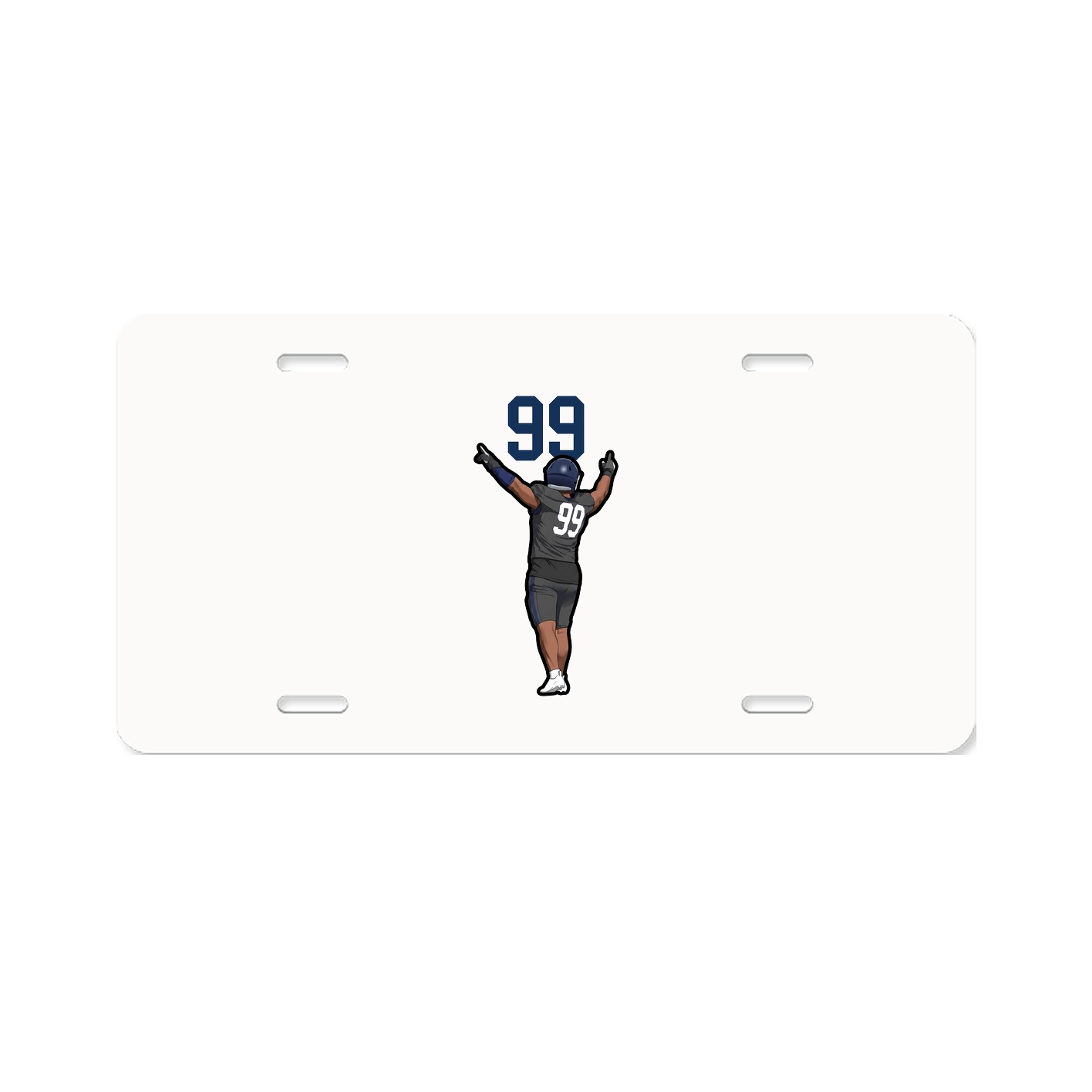 License Plate — Number Top in Classic