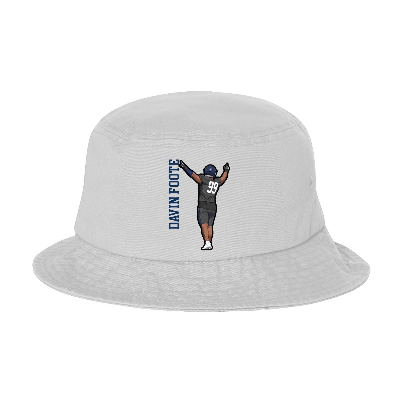Bucket Cap — Name Vertical in White