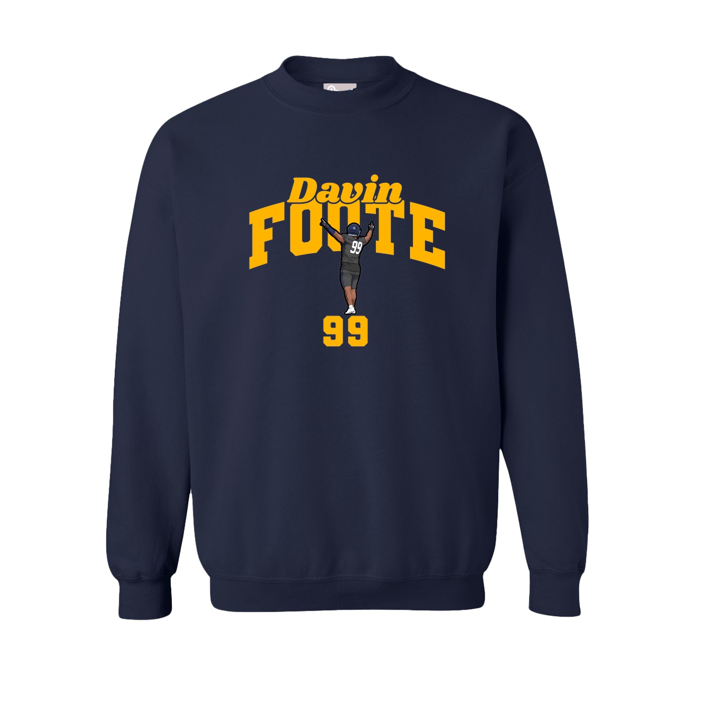 Fleece Crew — Signature Arch in Navy