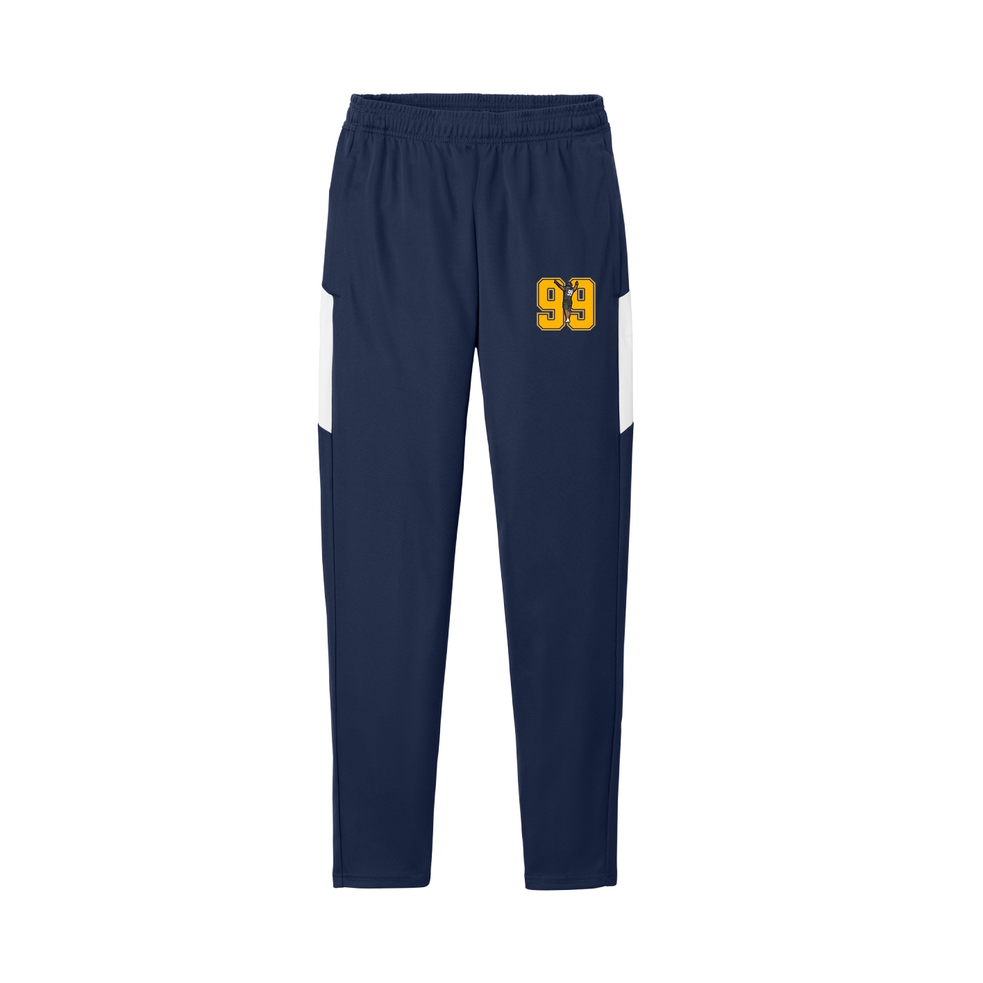 Team Travel Pant — Number in Navy/White