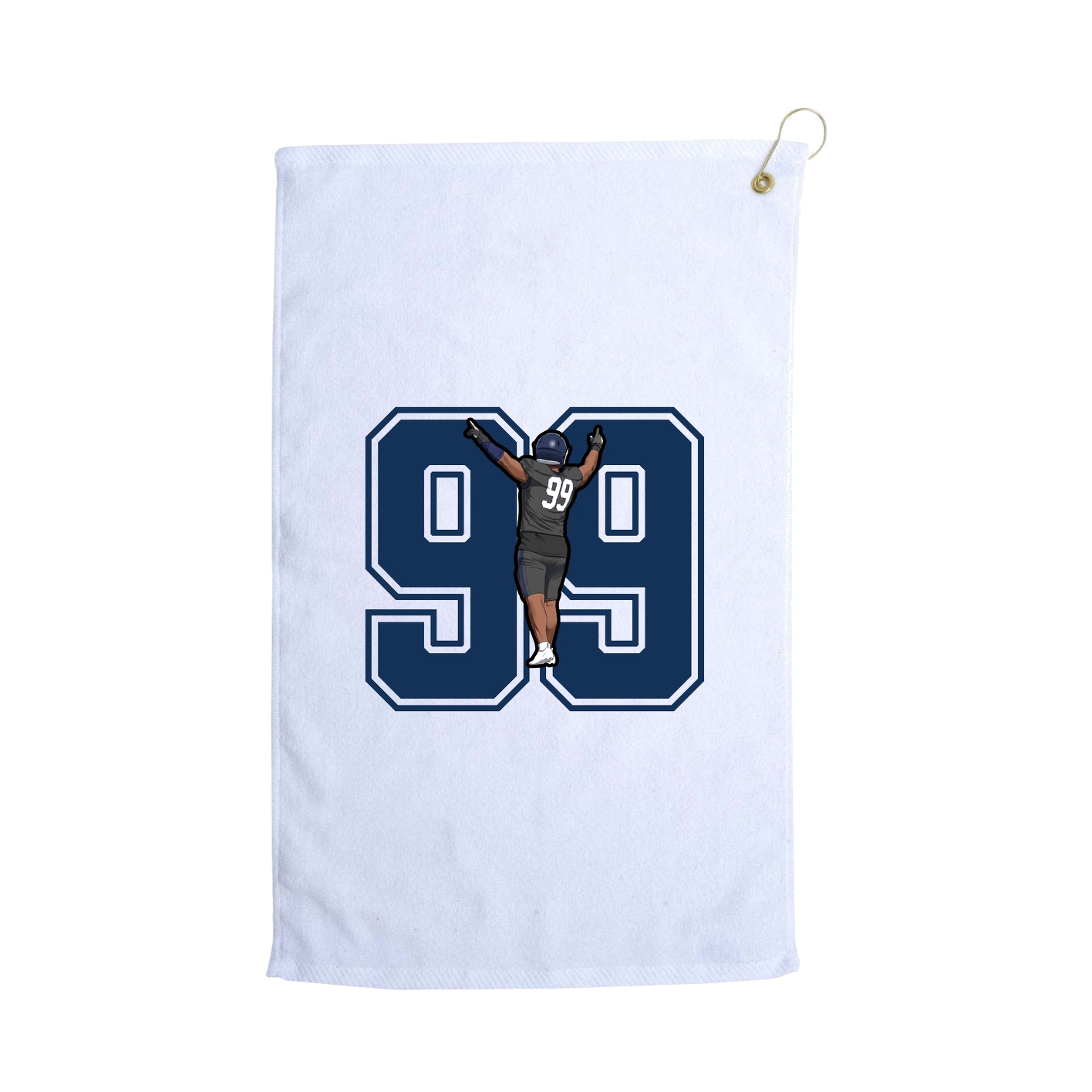 Golf Towel — Number in White