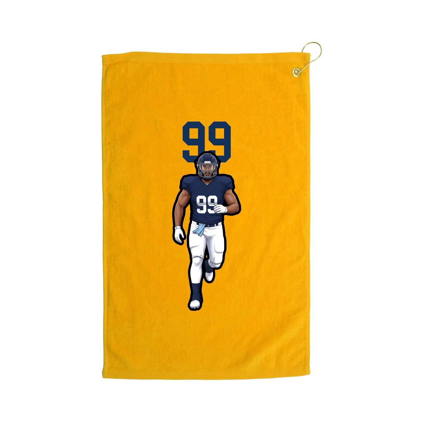 Golf Towel — Number Top in Gold