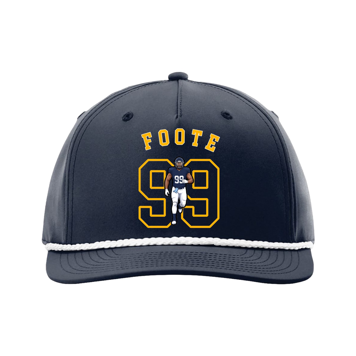 Five-Panel Classic Rope Cap — Shirsey Arch in Navy