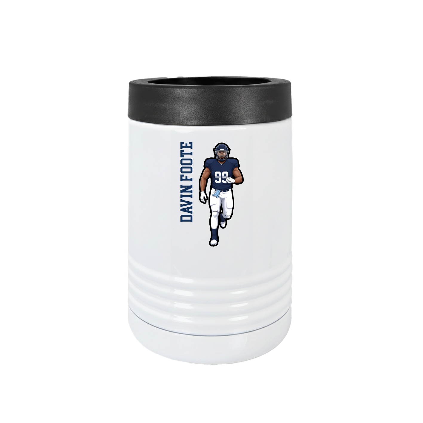 Beverage Holder — Name Vertical in White