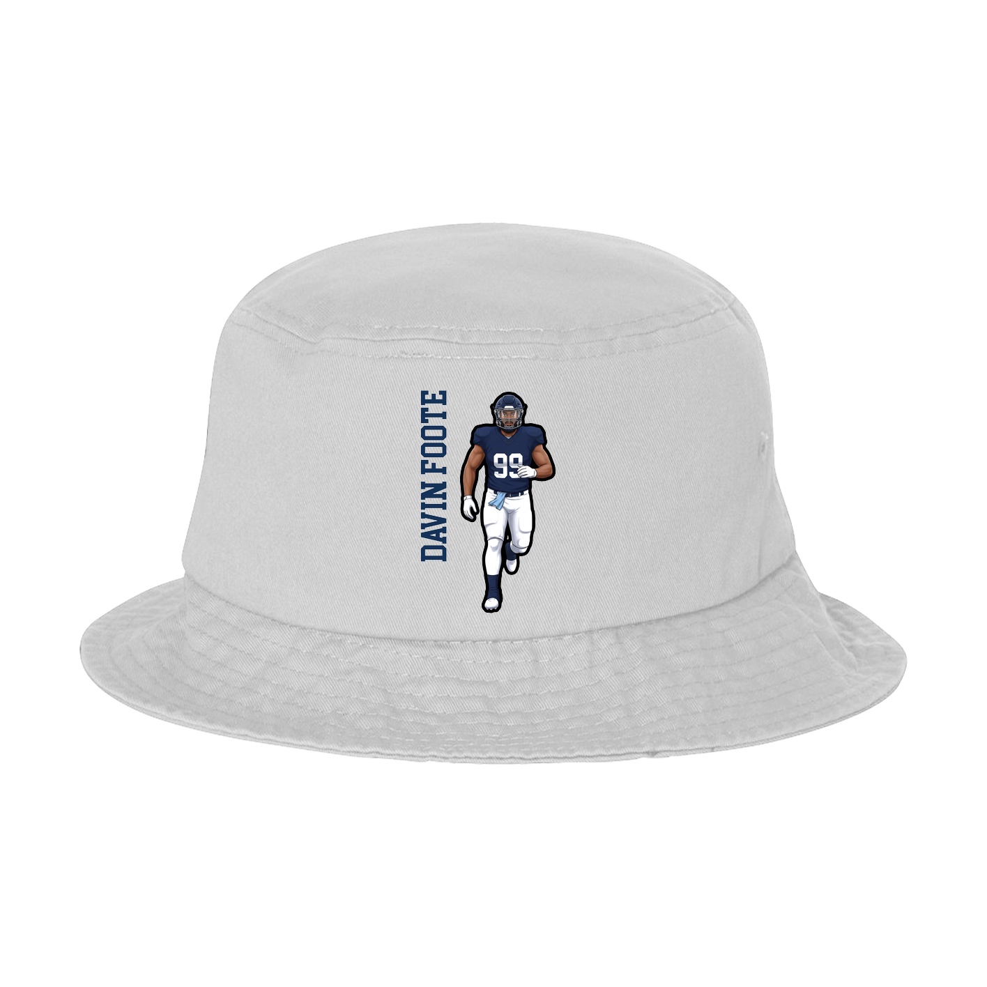 Bucket Cap — Name Vertical in White