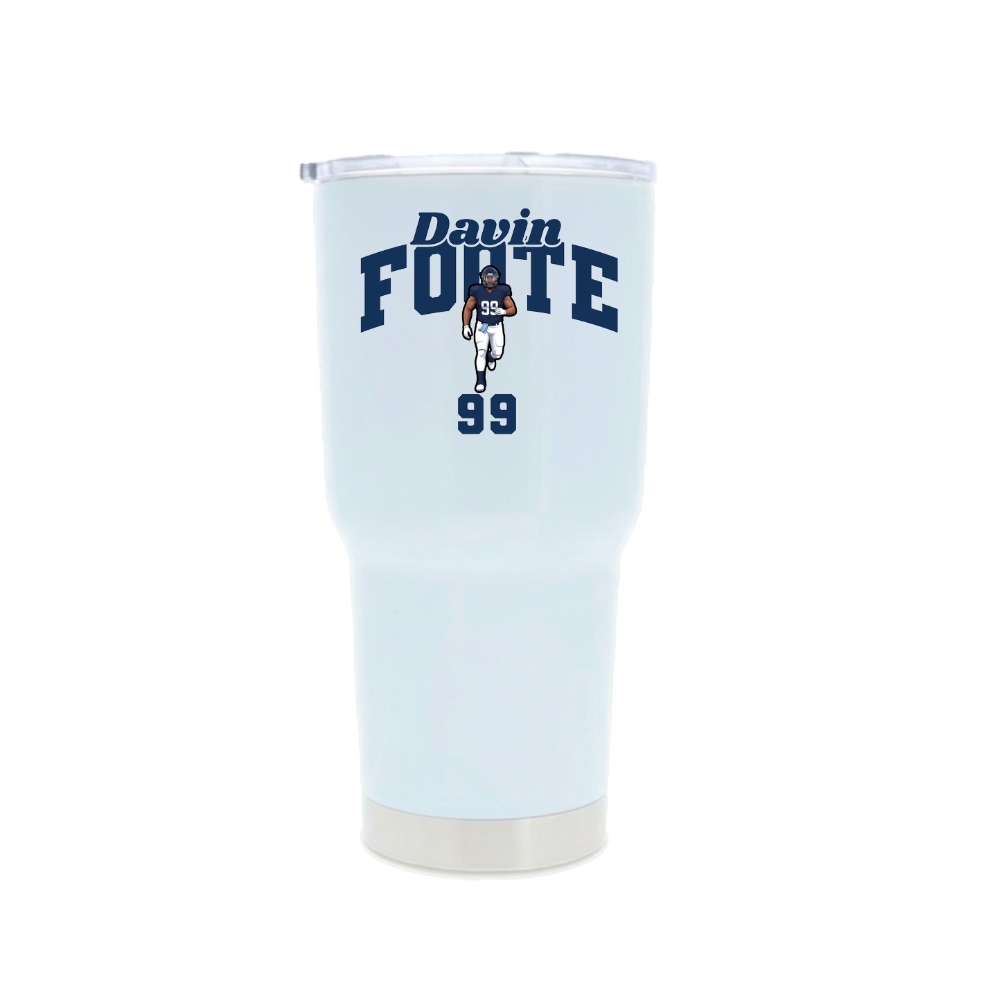 30oz Stainless Steel Tumbler — Signature Arch in White