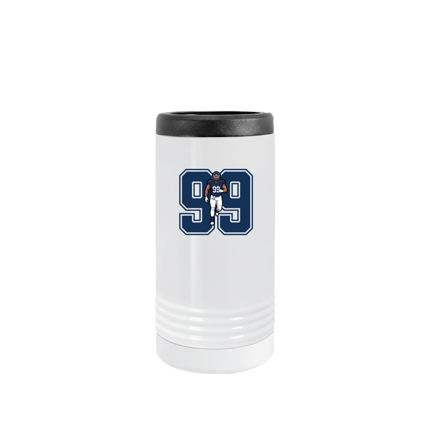Slim Beverage Holder — Number in White