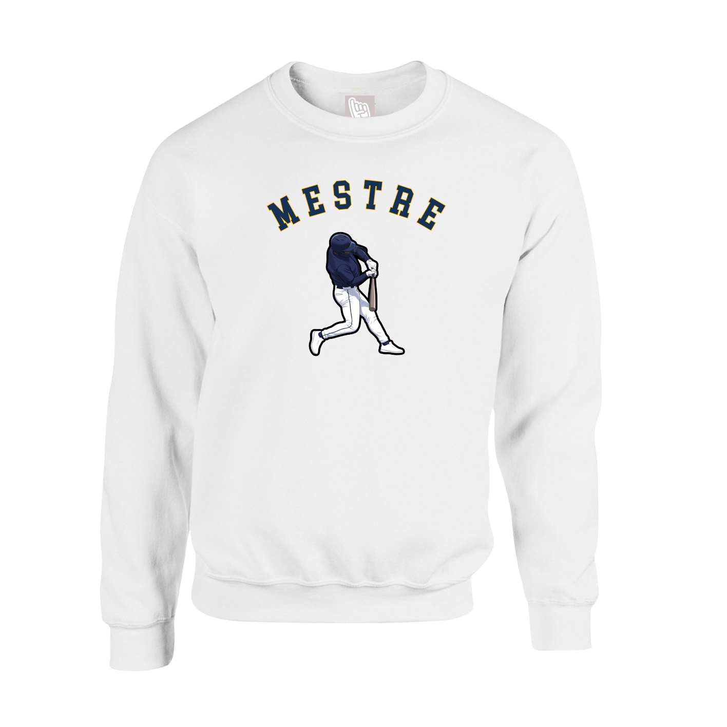 Fleece Crew — Shirsey Arch in White