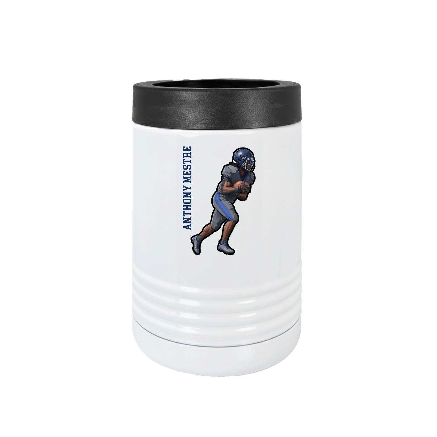 Beverage Holder — Name Vertical in White