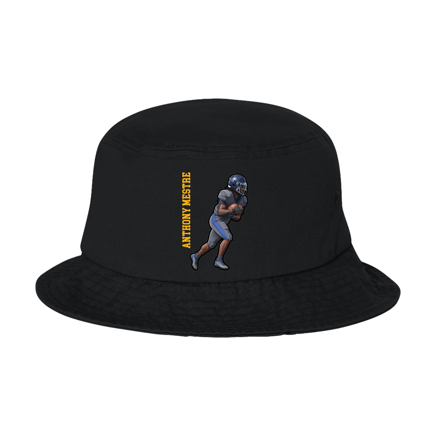 Bucket Cap — Name Vertical in Black