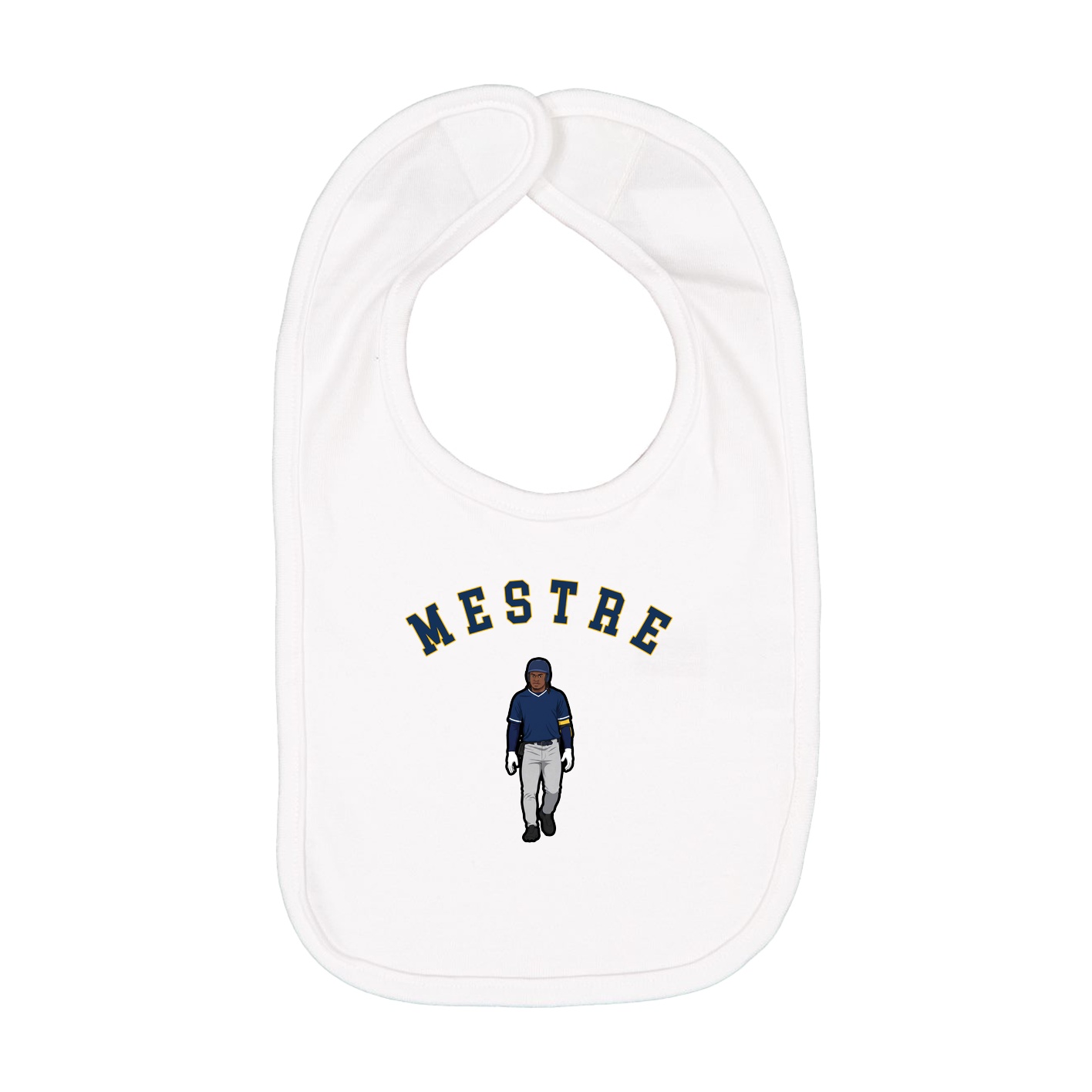 Infant Bib — Shirsey Arch in White